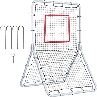 Vista 10 de VEVOR Baseball and Softball Rebounder Net, PitchBack Baseball Pitching Nest, 3-Way Baseball, Softball Pitchback Net, Fielding Trainer, Bounce Back