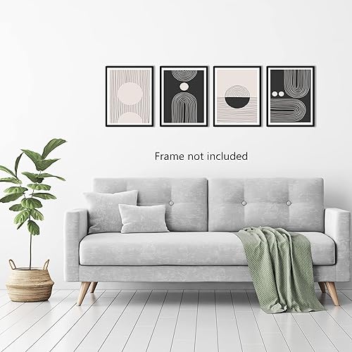 Miniatura 5 de Impresiones artísticas abstractas de estilo bohemio para pared, sala de estar, baño, dormitorio, decoración de pared moderna de mediados de siglo,