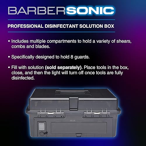 Miniatura 3 de BaBylissPRO BarberSONIC - Caja de almacenamiento desinfectante para cortadoras y cortadoras, protectores y accesorios de peluquería