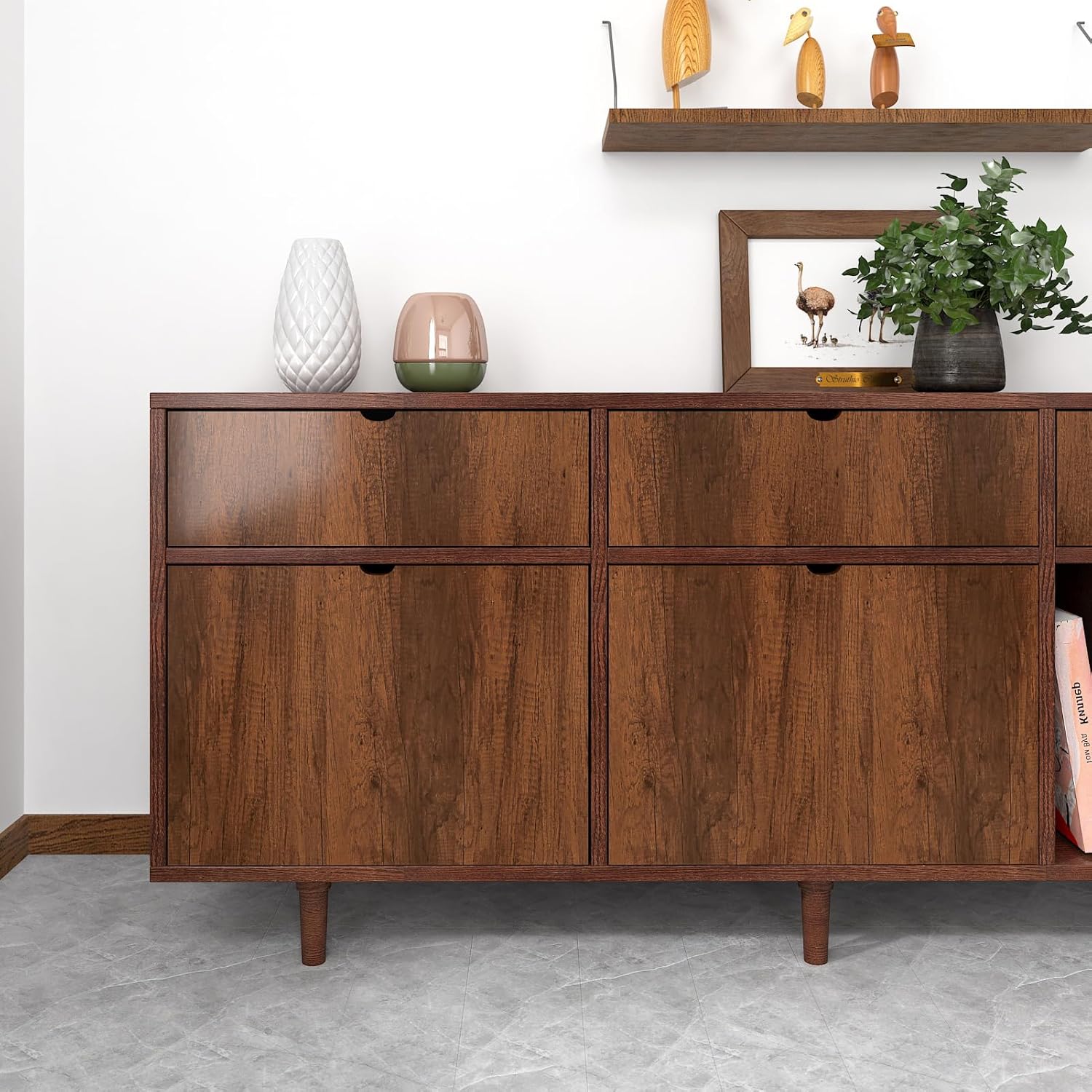 Wallercity Brown Peel and Stick Wood Grain Contact Paper Wood Look Self Adhesive Wallpaper for Countertop Drawer Peel and Stick Countertops Contact Paper Waterproof Vintage for Cabinets 15.8''x78.7''