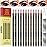 Eyebrow Pencils Brow Pencil Set For Marking, Filling And Outlining, Tattoo Makeup And Microblading Supplies Kit-Permanent Eye Brow Liners In, 12Pcs 5Colors(4Black6Brown2Gray(Multicolor)