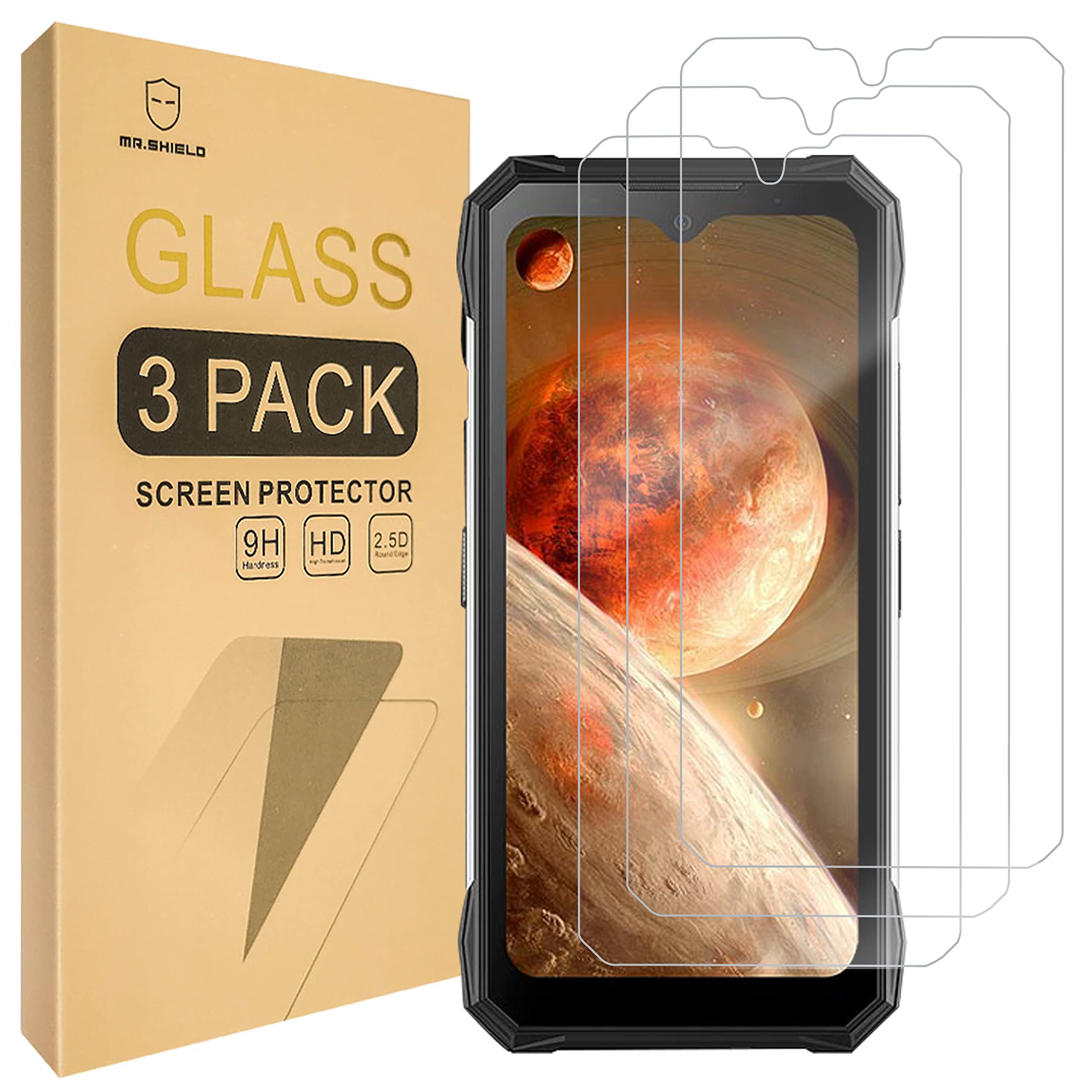 Mr.Shield [3-Pack] Screen Protector For Doogee S89 / Doogee S89 Pro [Tempered Glass] [Japan Glass with 9H Hardness] Screen Protector