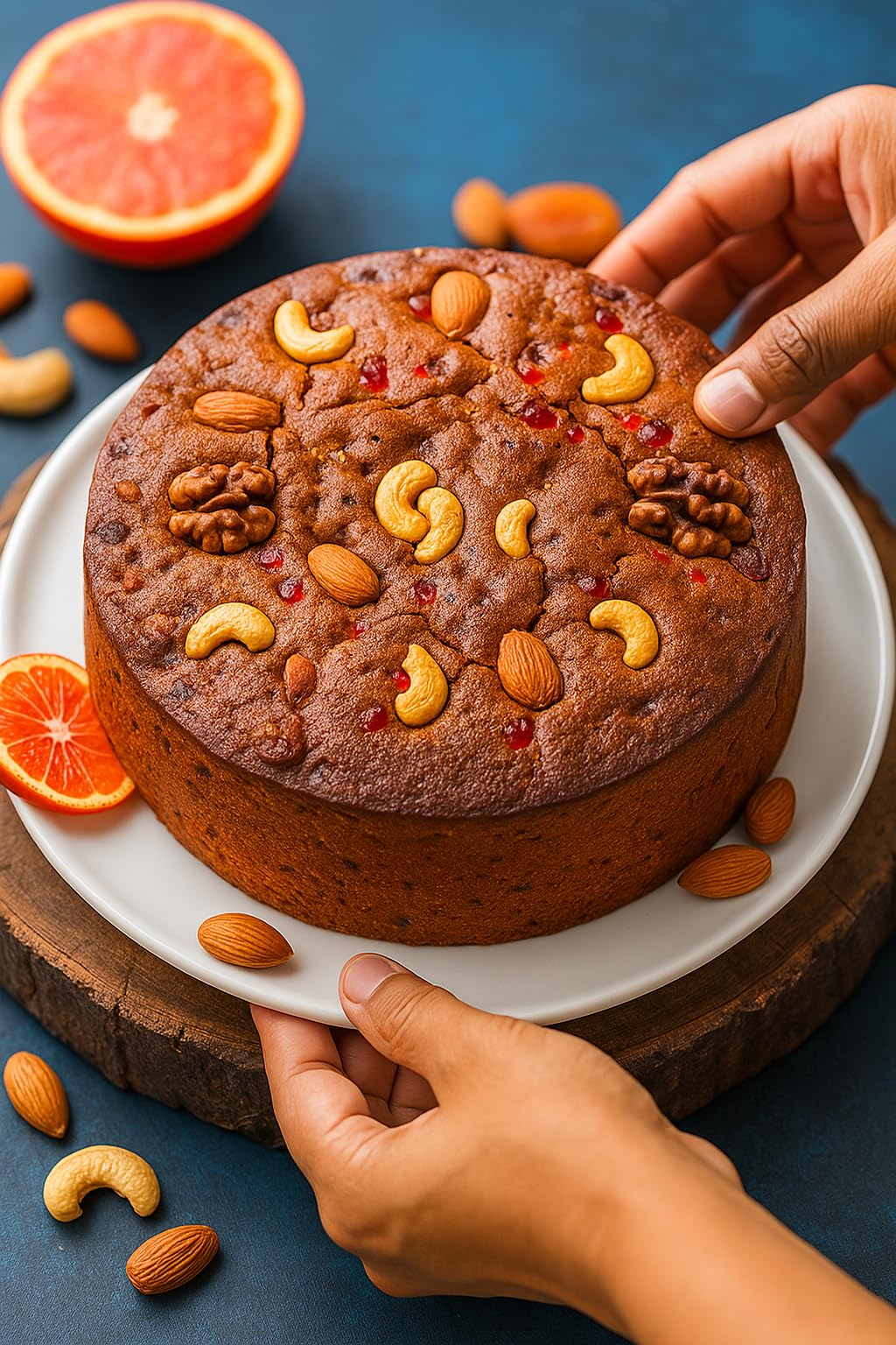 WINNI - Premium Delightful Mix Nuts Plum Cake For All Occasions | Handmade Eggless Gift For Anniversary, Birthday, Valentine, Girls, Boys, Partner, Couple, Student, Girlfriend, Boyfriend, Kids | Imported Cake Box For Gift | Return Gift Hamper