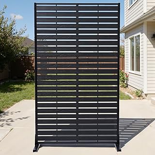 Privacy Screen Outdoor Privacy Panel with Stand, 60