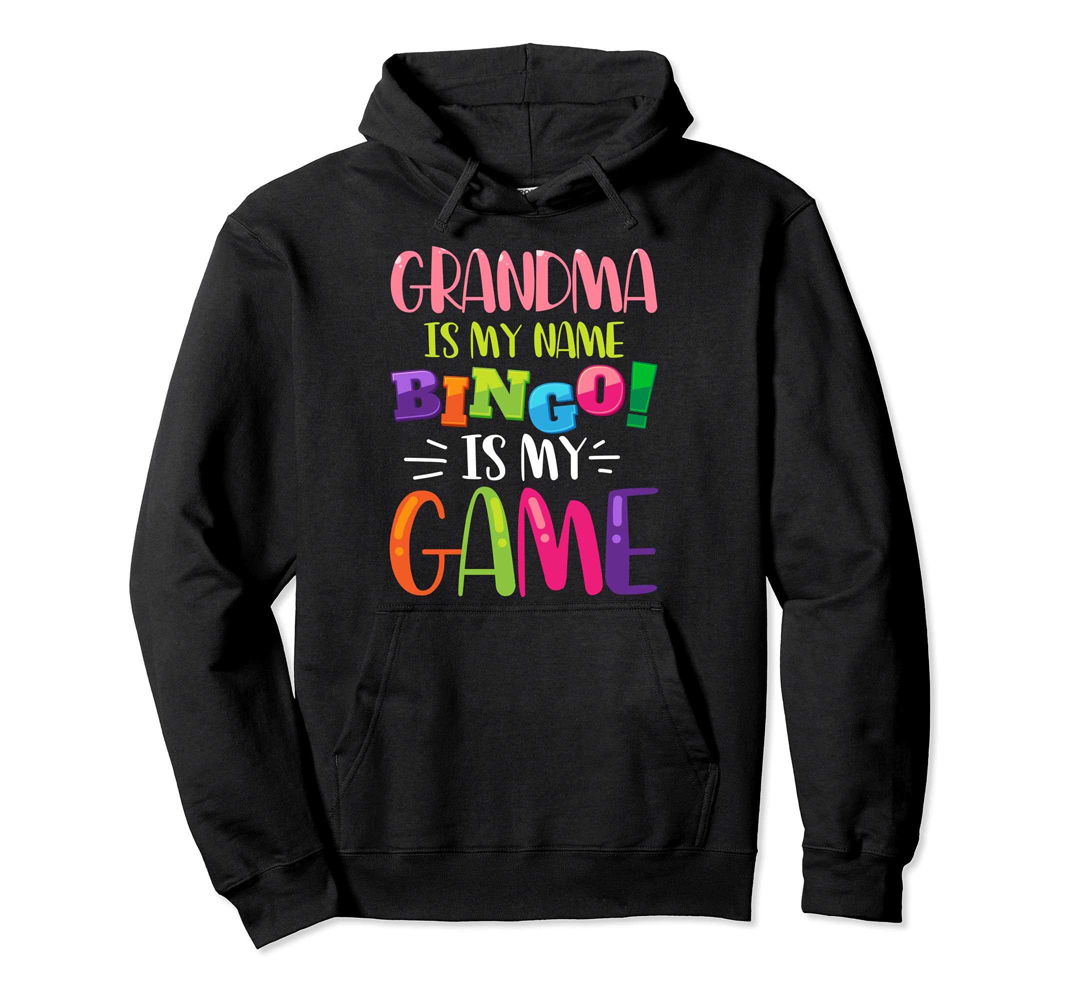 Funny Retired Grandma Lottery Winner Retirement Gift Bingo Pullover Hoodie, Black, S