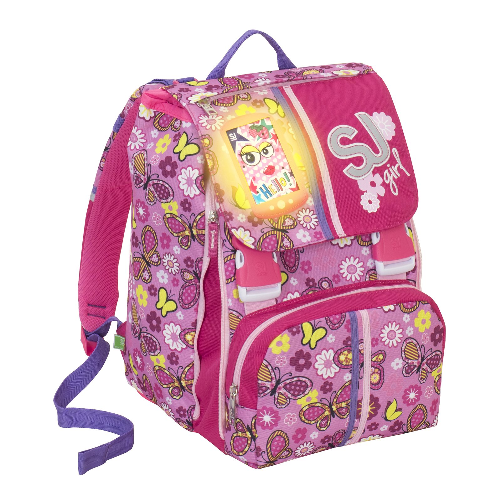 Seven S.P.A. Zaino Scuola sdoppiabile SJ Gang - High Tech - Rosa - Innovativo Sistema Regolazione Schienale - 28 LT elementari e Medie 3