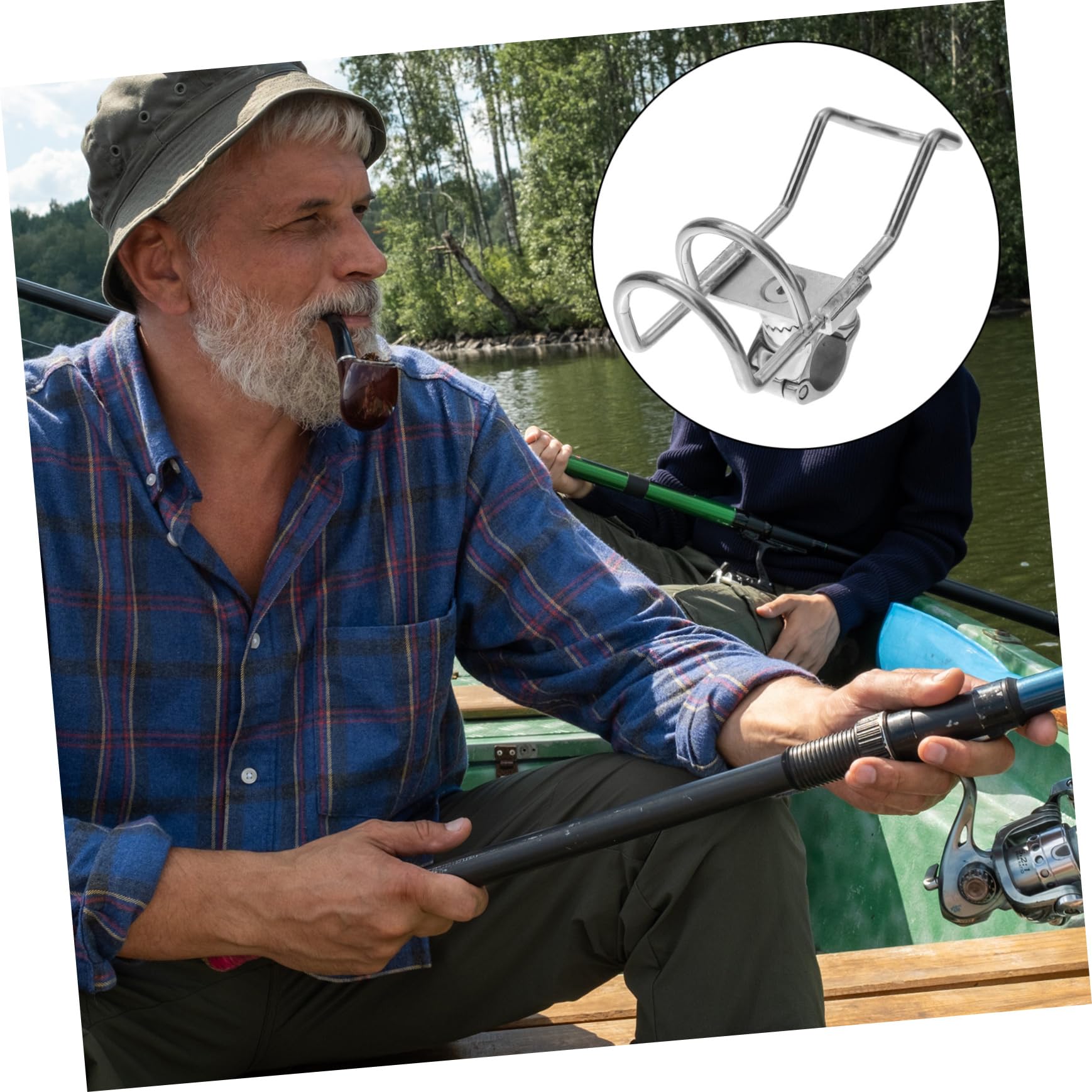YARNOW Support de Canne à pêche en Acier Inoxydable pêcher sur des Porte-Cannes Porte-Canne à pêche Porte-Cannes à pêche treteaux reglables Porte-Cannes pour Bateau de pêche
