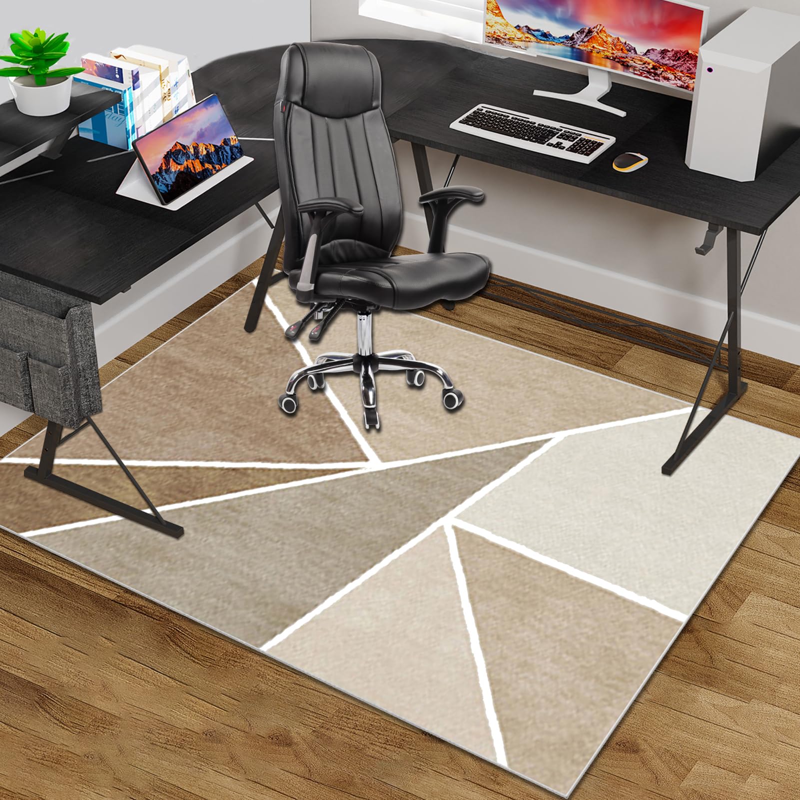 Alfombrilla rectangular para juegos, resistente para suelos duros, protector para parquet y suelos duros, alfombrillas para sillas de oficina, 70 x 90 cm