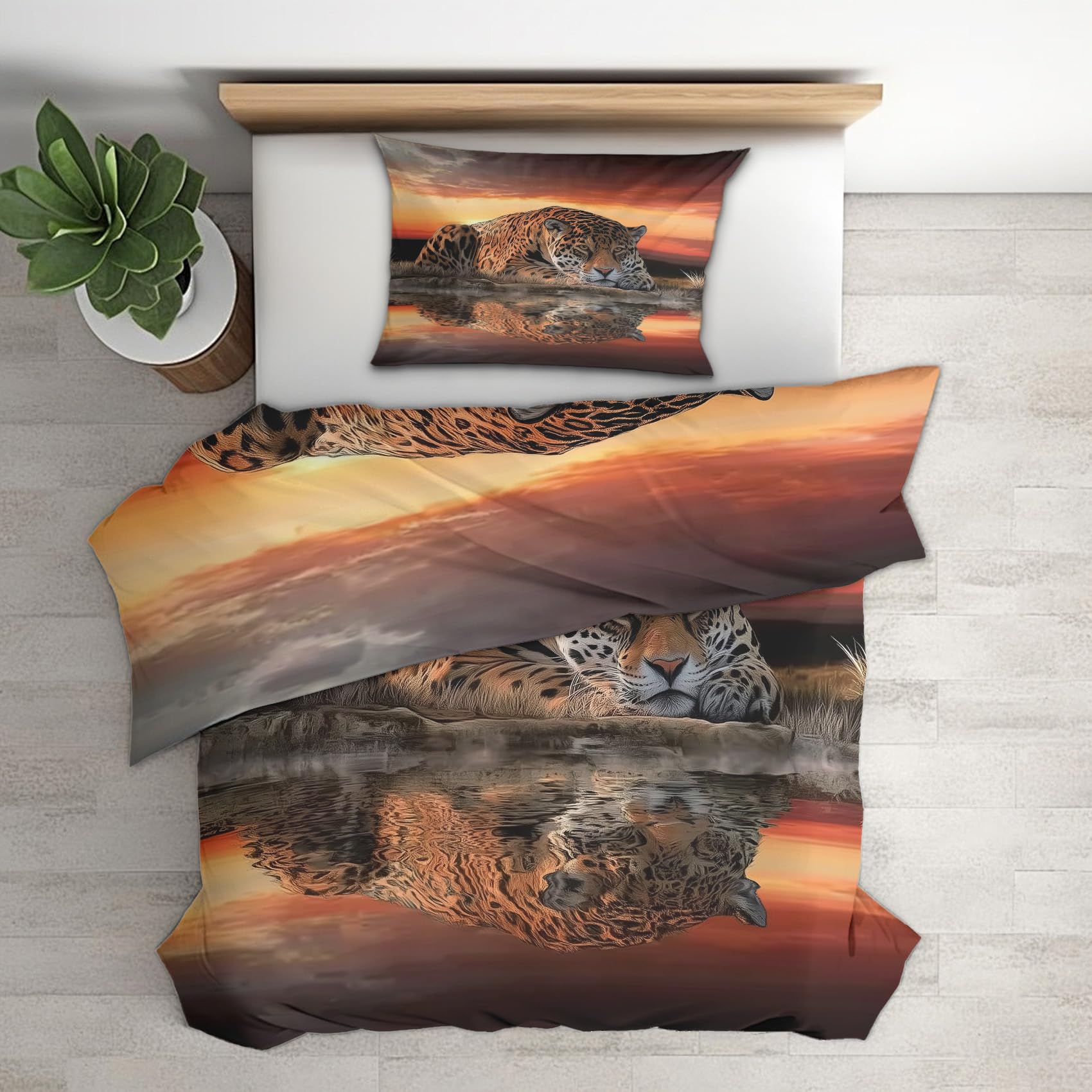 Housse de couette guépard 200x200 pour une ambiance safari dans votre chambre
