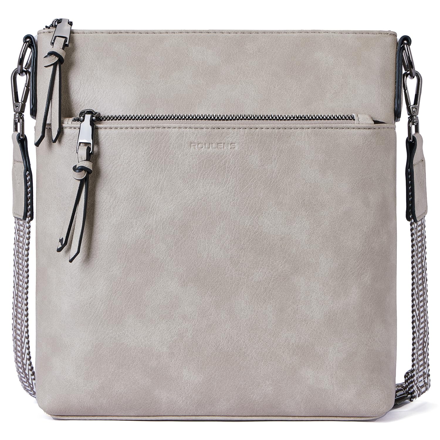 Roulens Mittel Damen Umhängetaschen, Leicht Damen Schultertasche aus Veganes Leder, Crossbody Bags für Frauen mit Verstellbar Abnehmbar Breiter Gurt