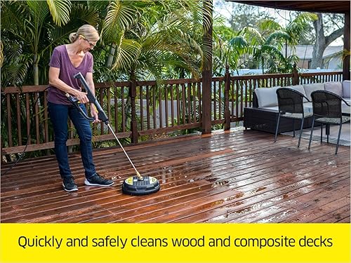 Miniatura 4 de Karcher Accesorio limpiador de superficie para lavadora a presión de 15 pulgadas, clasificación de 3200 PSI y lanza de conexión rápida de acero
