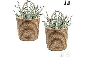 Defined Deco 2 Pack Jute Hanging Baskets