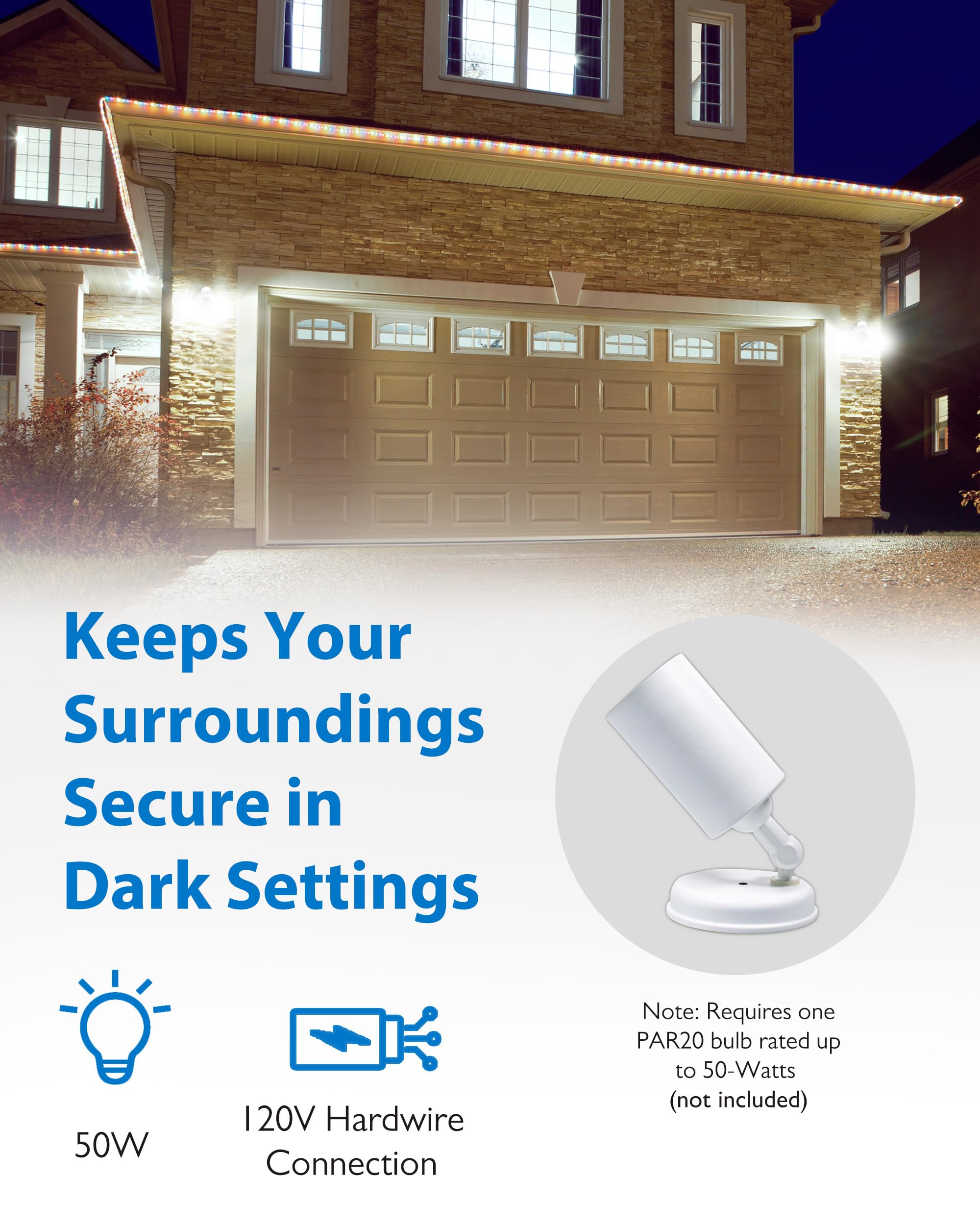 Nicor Lighting - Lámpara de bala ajustable
