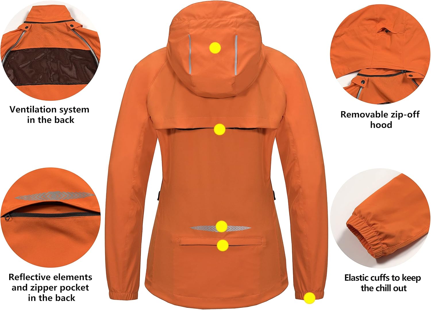 Little Donkey Andy Women's Cycling Jackets with Detachable Sleeves and Hood : Clothing, Shoes & Jewelry