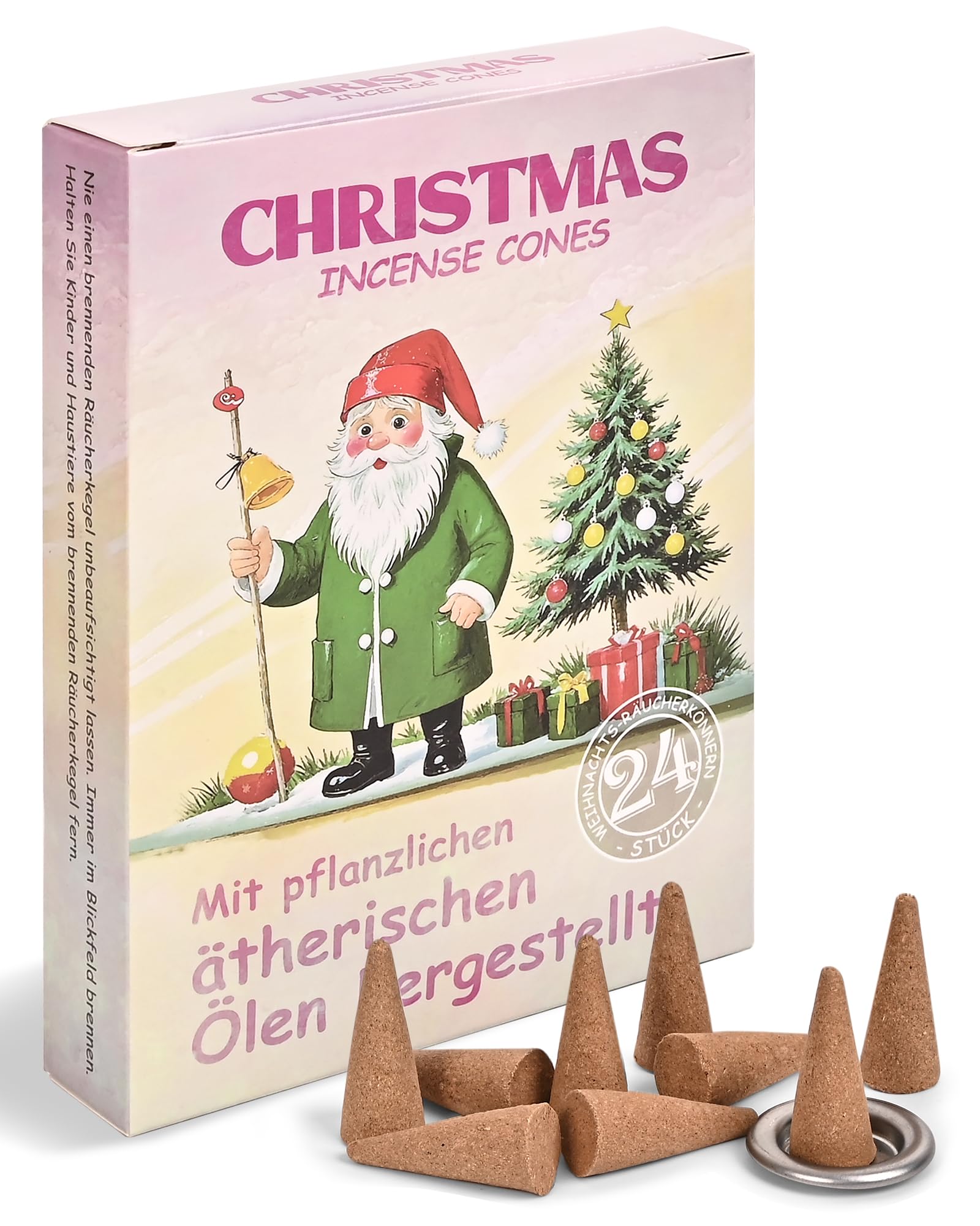 Weihnachts-Räucherkegel, Balsamtanne schafft eine warme, gemütliche Urlaubsatmosphäre mit festlichen Aromen, 96 Stück