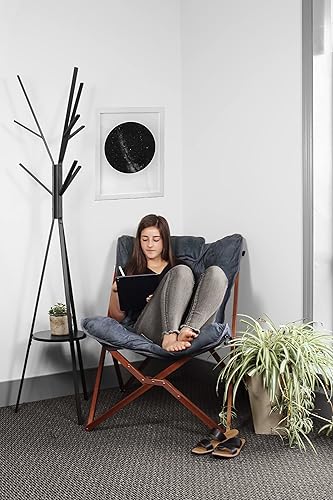 Miniatura 12 de Zenithen Silla plegable de mariposa de madera para interiores, perfecta para dormitorios, dormitorios y salas de estar, uso para leer, escribir,