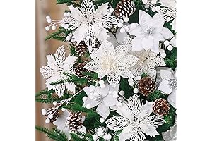 White Christmas Decorations for Tree: Hommtina 56 Pcs Classic Christmas Ornaments