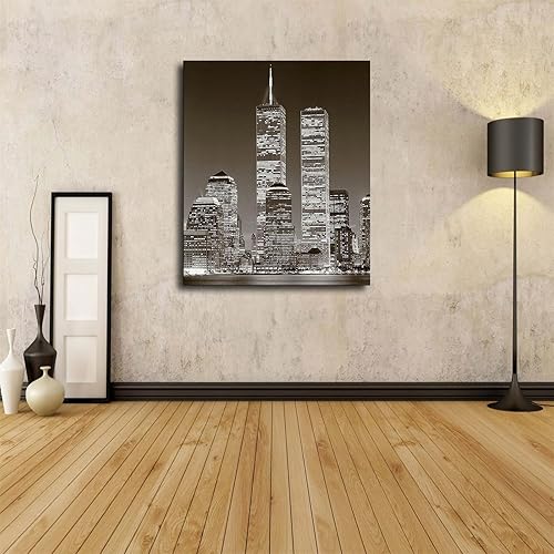 Miniatura 2 de World Trade Center Building - Póster retro en blanco y negro, cuadro estético moderno, arte de pared, decoración del hogar, oficina, pintura, regalo