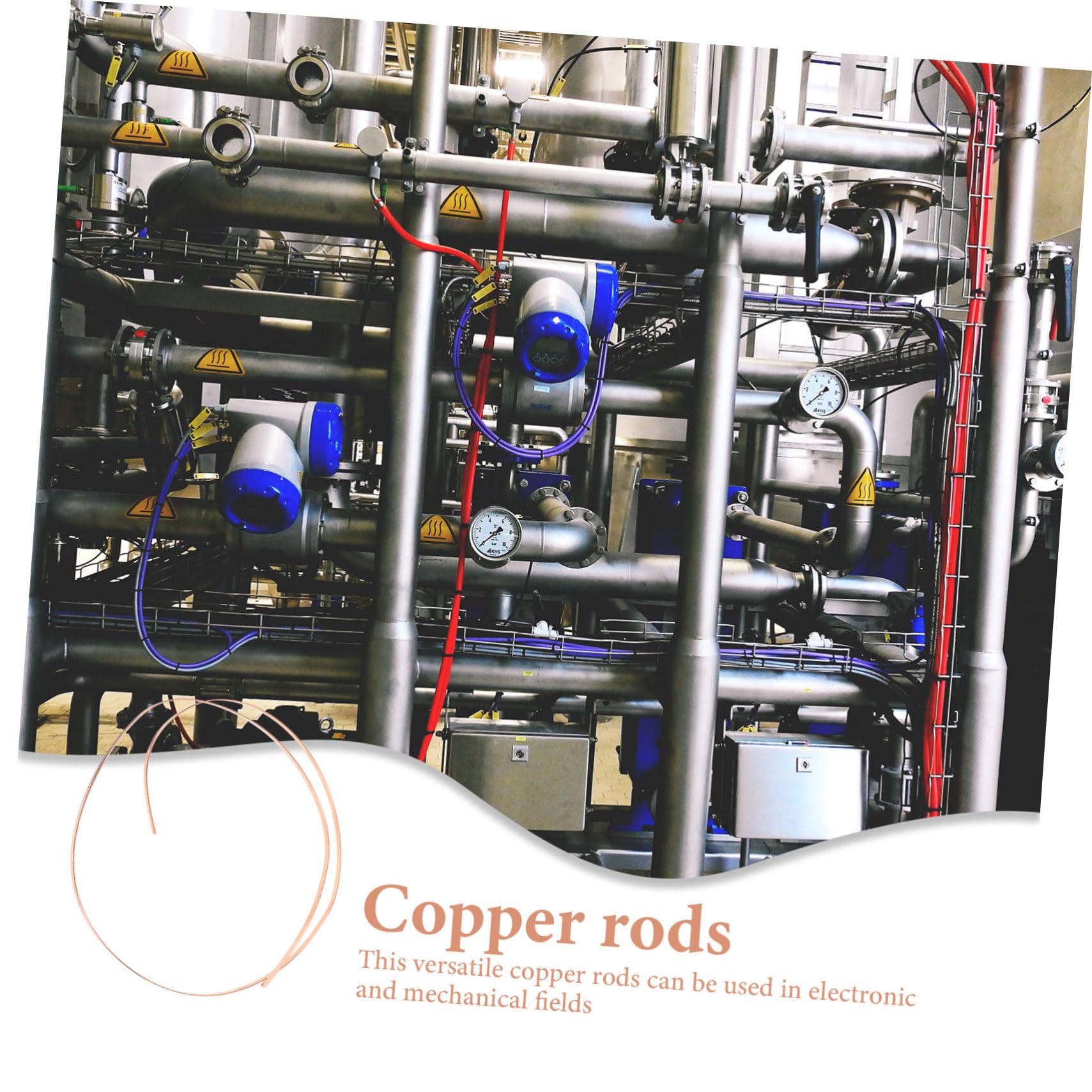 VILLFUL Copper Row Copper Strips Copper Bus Bar Battery Connection Copper Bar Copper Rod Battery Connection Bus Bar Copper Bar for DIY Copper Bars Copper Flat Bus Bar Bus Bar DIY Rose Gold