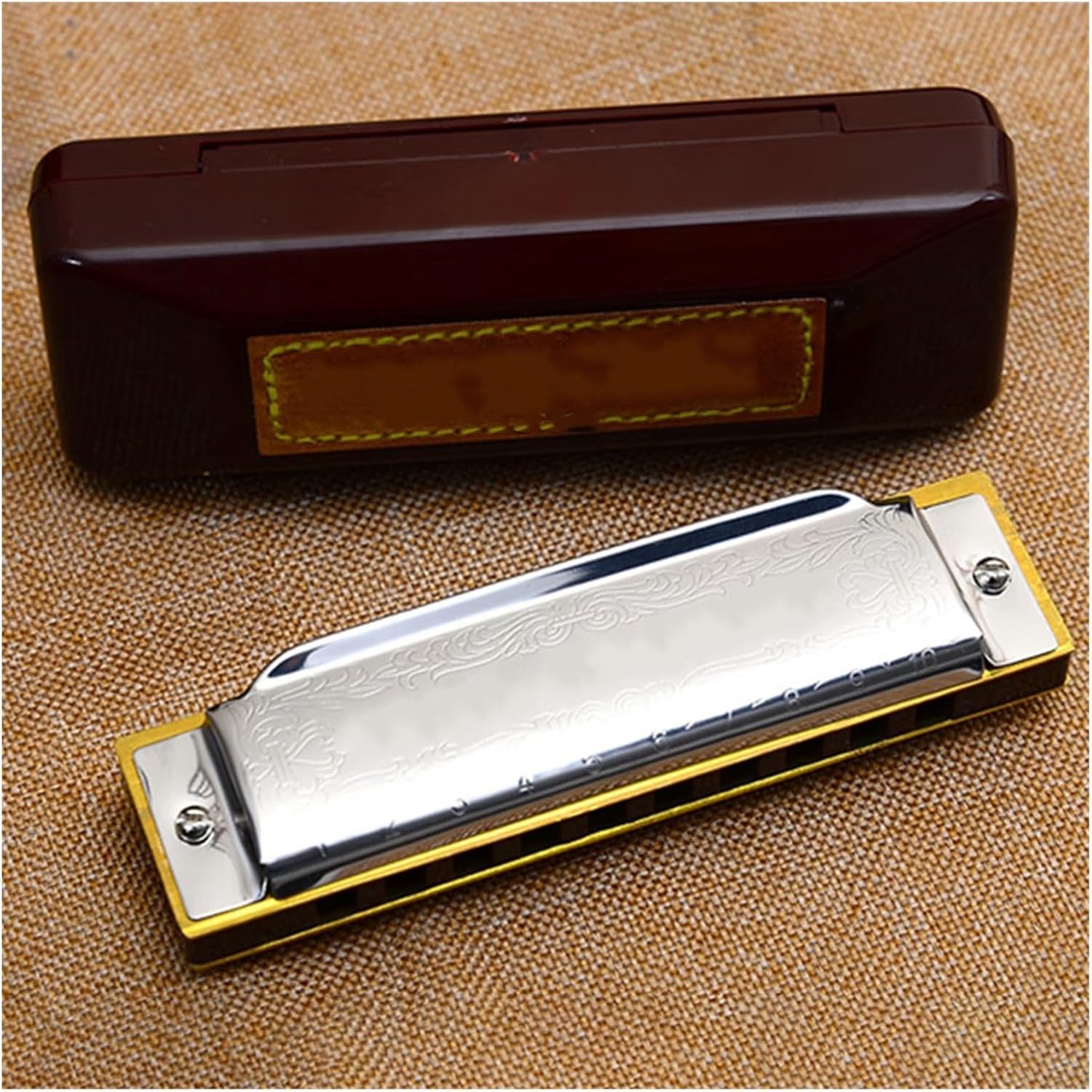 10穴ハーモニカ 初心者 大人 練習用 プロ仕様楽器 Cキー ハーモニカ(Bkey)