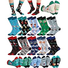 Chaussettes Liitrsh 12 paires Book Lover pour femmes et hommes Chaussettes de lecture fantaisie Cadeaux de No&euml;l pour club de lecture Bookworm Bookish