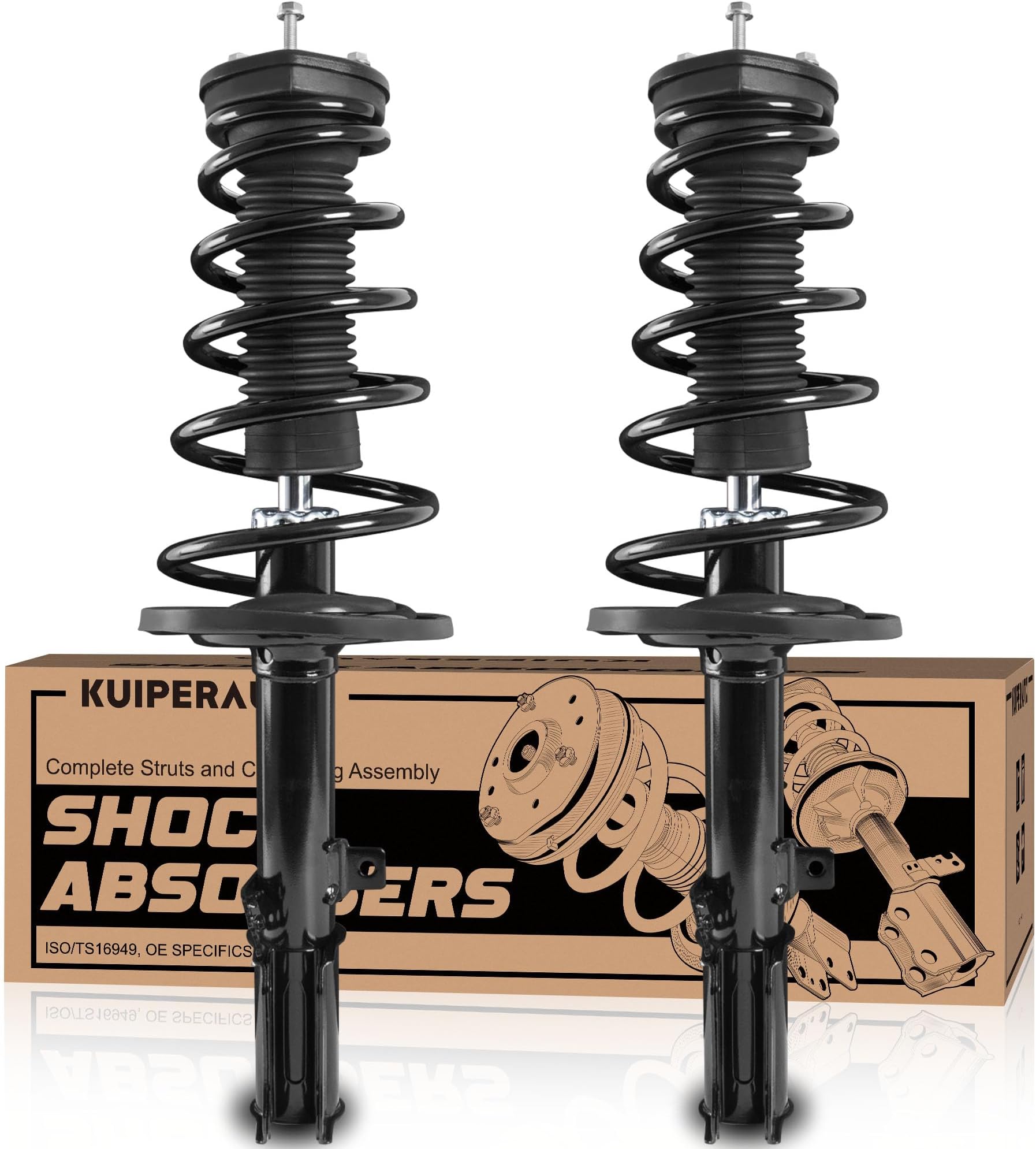 - KUIPERAUTO Pair Rear Complete Struts w/Coil Spring Compatible with 2004-2006 Toyota Camry Solara Lexus ES330 Shock Absorbers 172207 172208