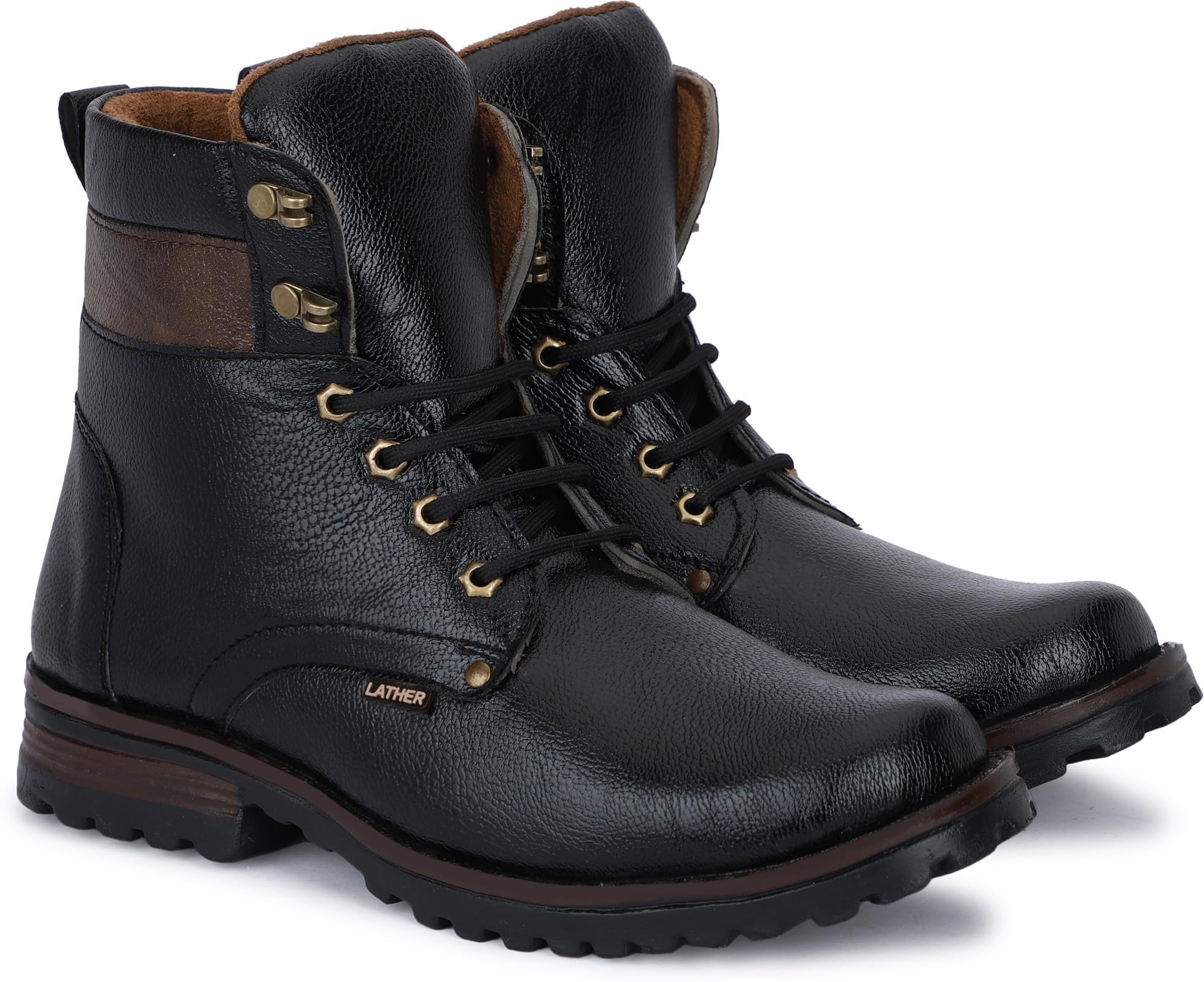 FIGI Men Lace-Up Boots Synthetic Shoes | Black Color | Size : 9 (B0CT8VVSD3) Amazon Price History, Amazon Price Tracker
