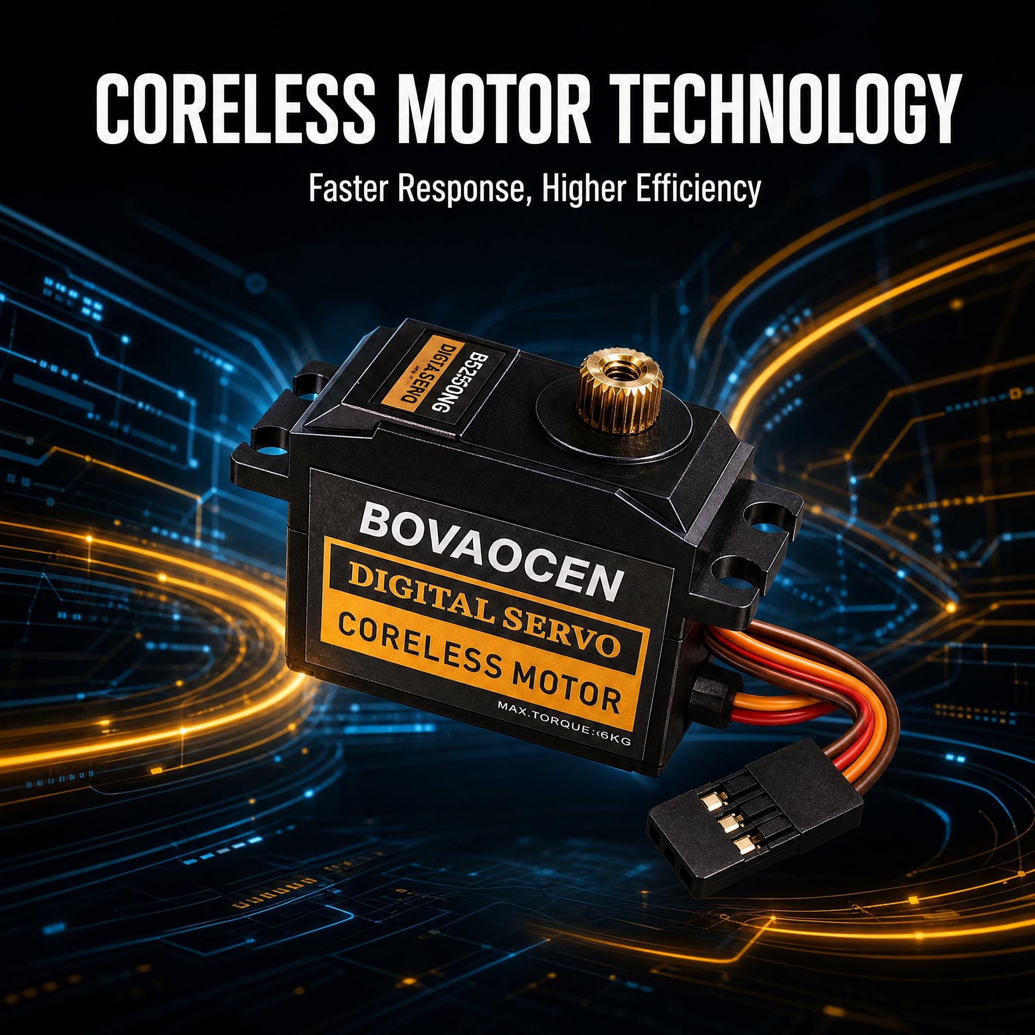2 piezas BS2506MG 25g RC Modelo Digital Metal Gear Servo de alta velocidad, alto par, motor sin núcleo, rodamiento de bolas dual, conector JR (1 par BS2506MG)