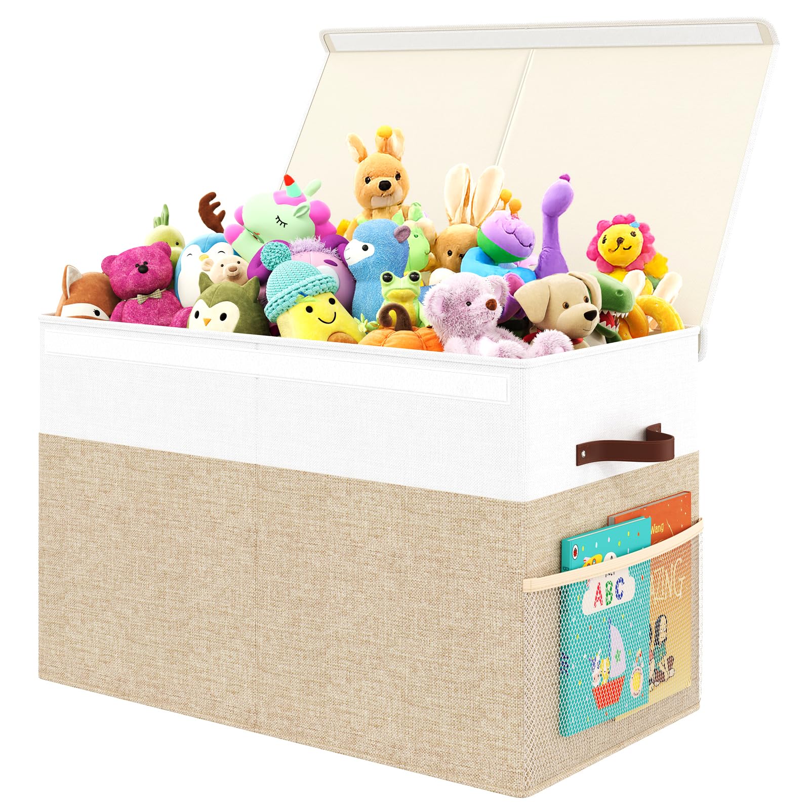 Photo 1 of Fineonly Large Toy Storage Box with Lid and Divider - 25" x 13" x 16"