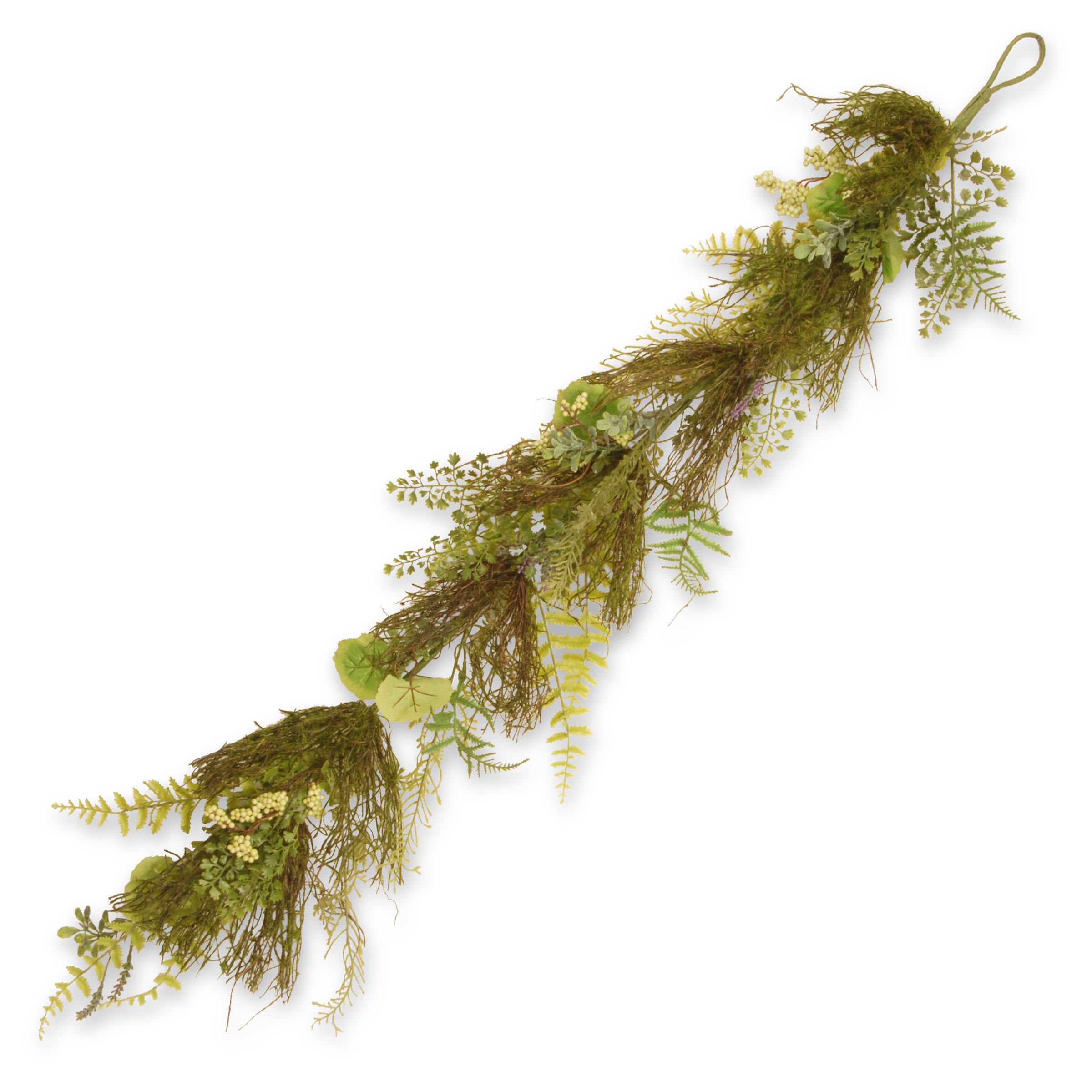 National Tree 45 Inch Garden Accents Fern and Lavender Garland (GAGL30-45GGL)