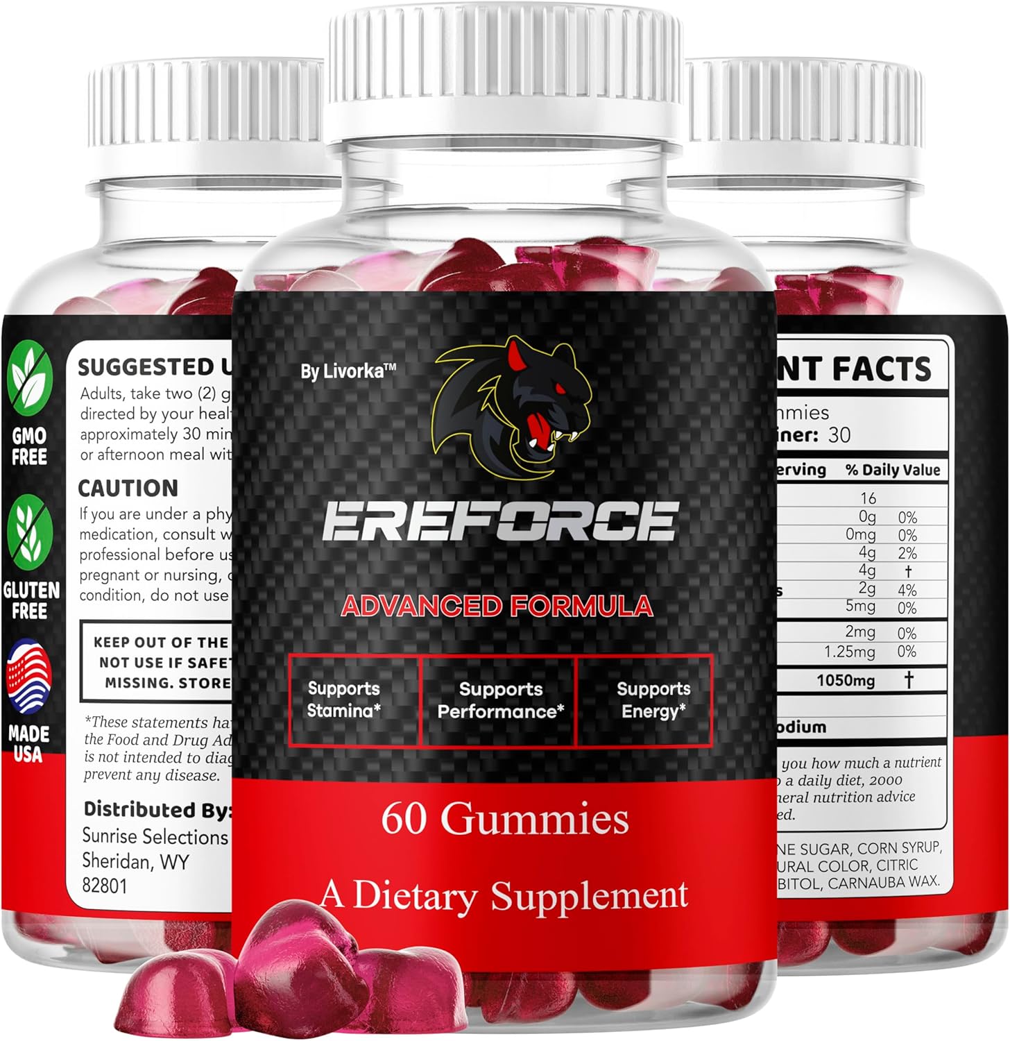Ereforce Gummies - Official Ereforce Supplement Advanced Premium Formula for Men Support - Maximum Strength, Natural Ere Force for Overall Health & Wellness Reviews, 60 Gummies for 1 Month - Image 8