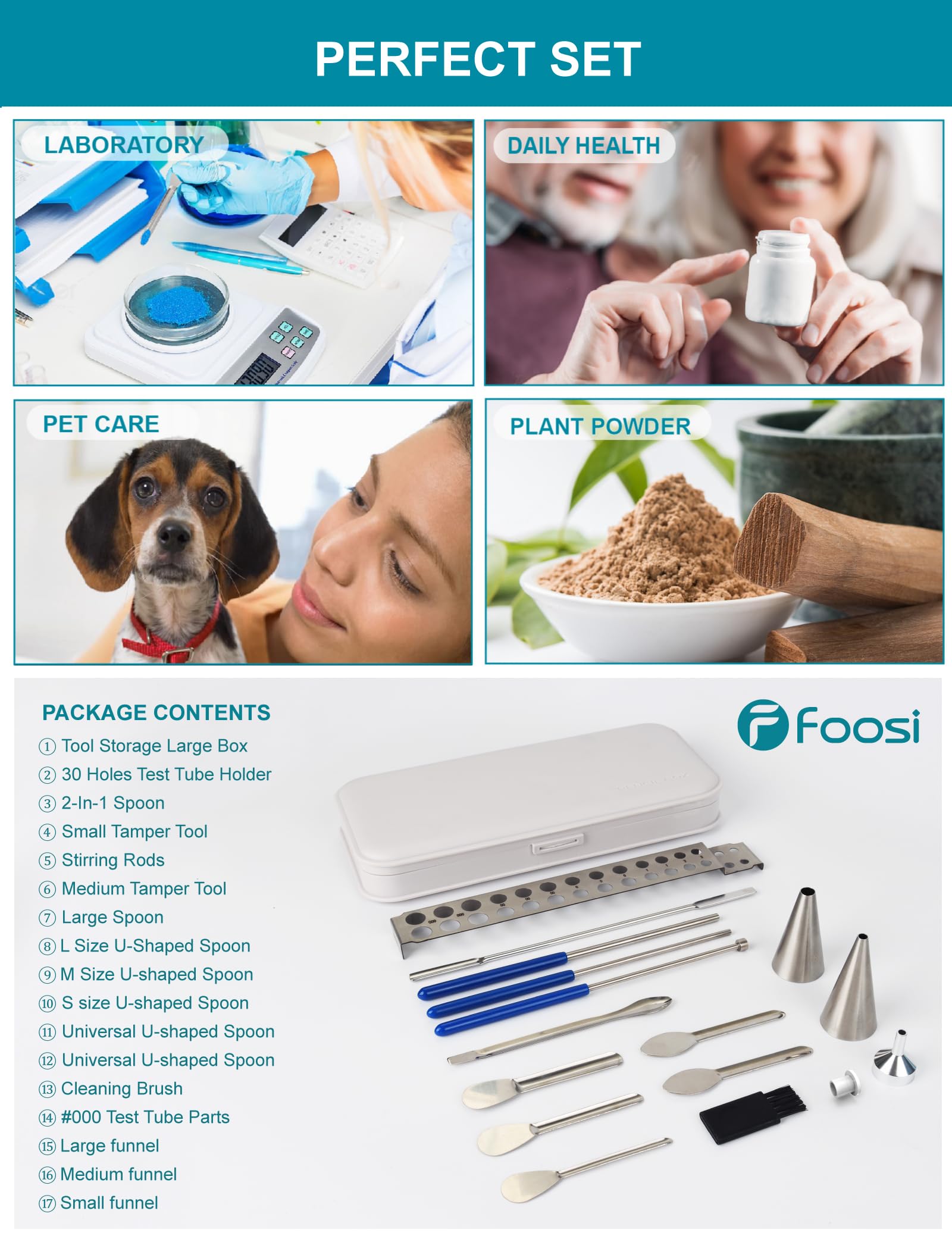 16Pcs Filling Tools Kit - Short Stem Funnels Home & Lab Supplies with Empty Tray and Spoon Scoops Spatula Tamper Quickly Maker All Size # 000 00 0 1 2 3 4 5 Funnel （16Pcs — Amazon image 6
