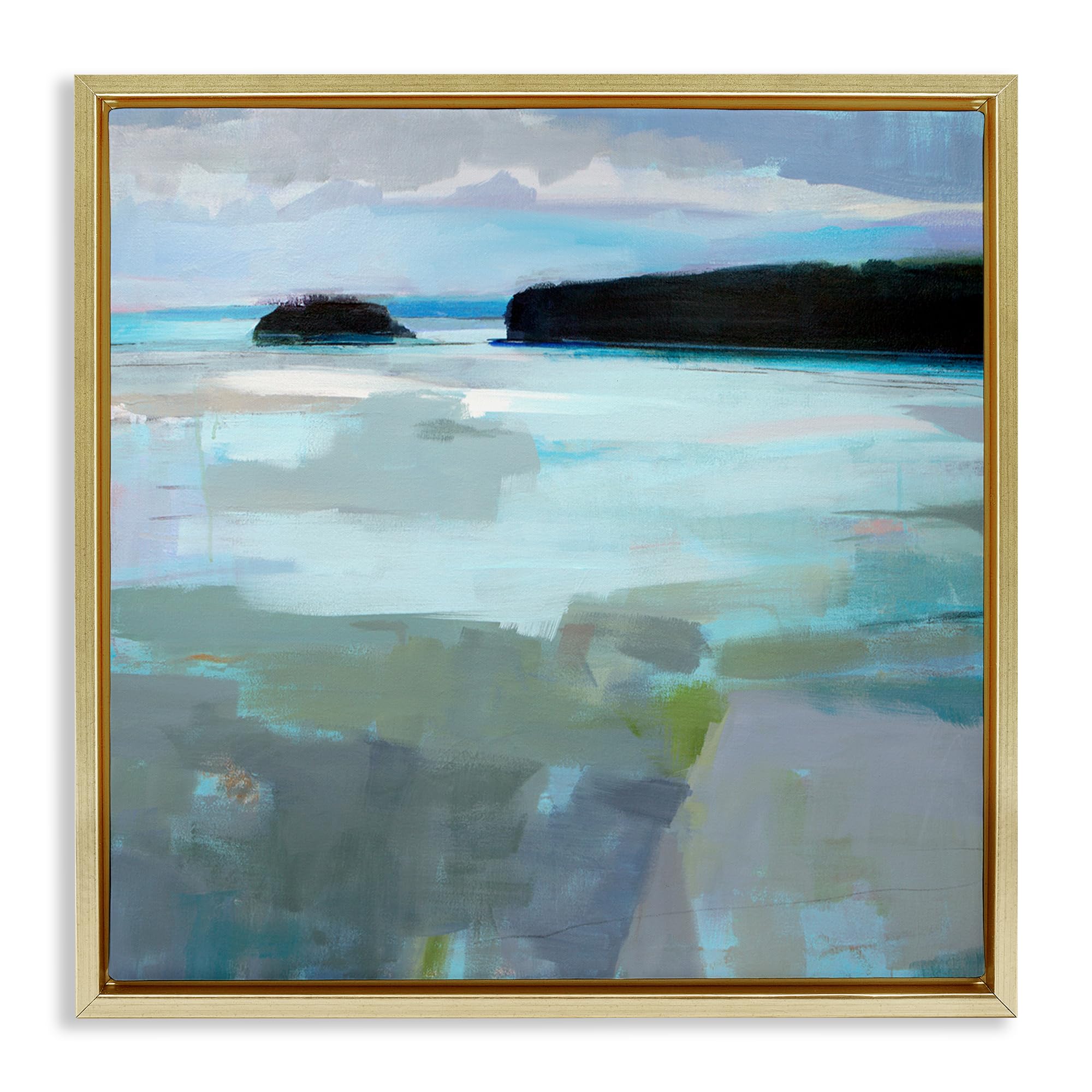 'Freeport Maine Abstraction'| Floating Frame Canvas Art