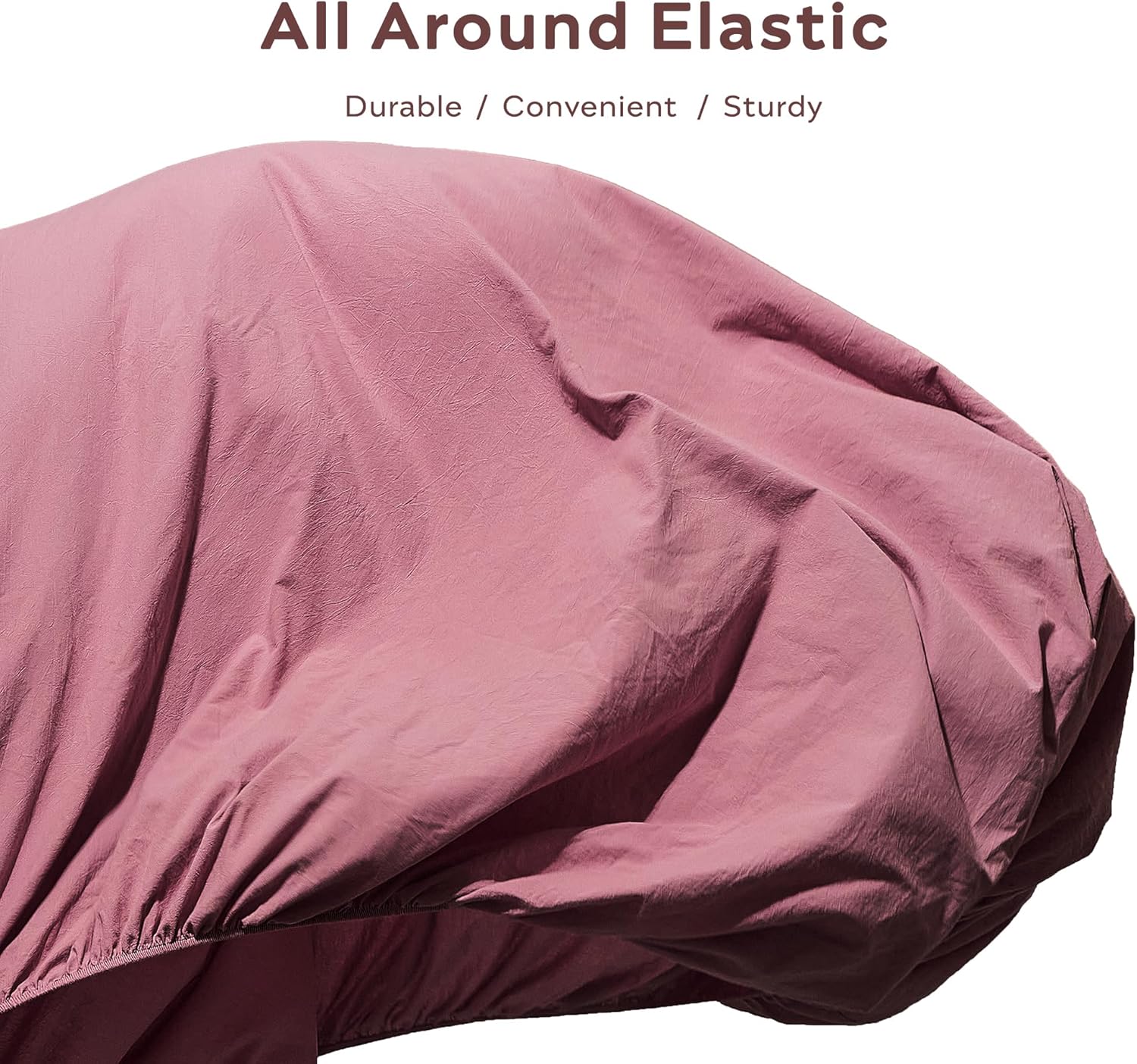 JELLYMONI Fitted Sheet Queen Cotton Maroon 1pc Easy-Fit 16 Inch Deep Pocket Sheet Bedding Sheet Solid 100% Washed Cotton Soft Breathable Durable Fitted Bed Sheet (60”x 80”+16”)