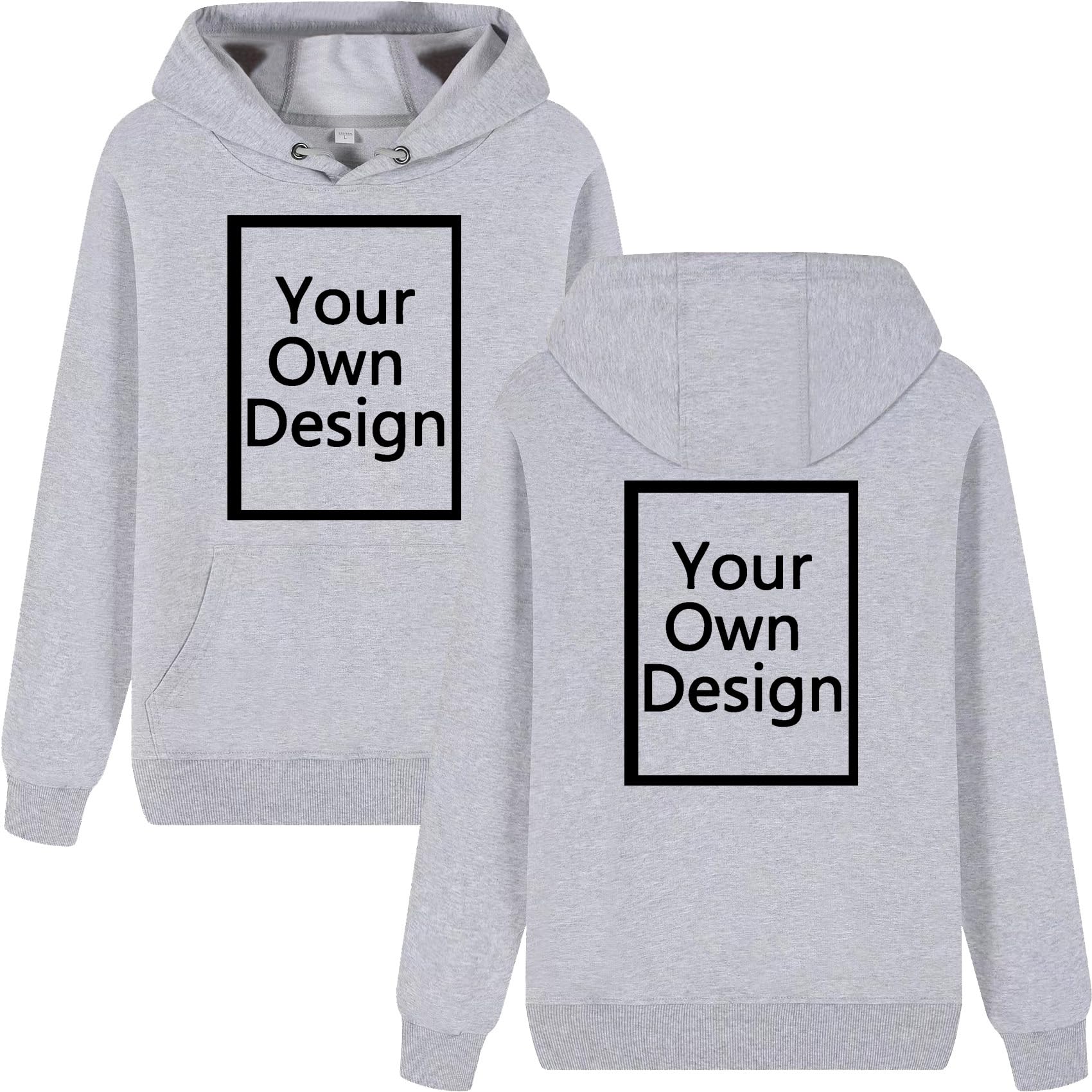 ALRRGPB Custom Hoodie for men&women Personalized Sweatshirt Your Own design DIY print autumn winter Hooded Front & Back