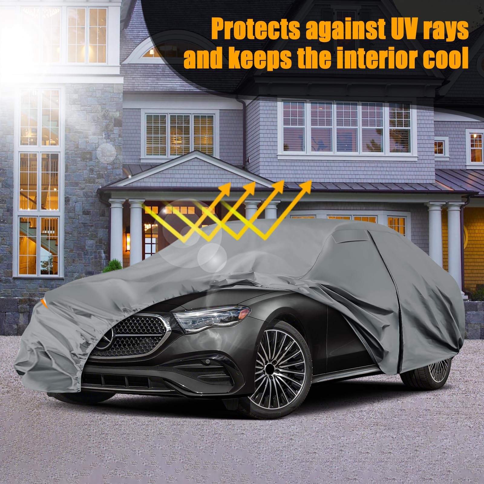 Waterproof Premium Car Covers Replace for 2006-2025 Mercedes Benz E-Class E250 E300 E350 10 Layers Heavy Duty All — view 7