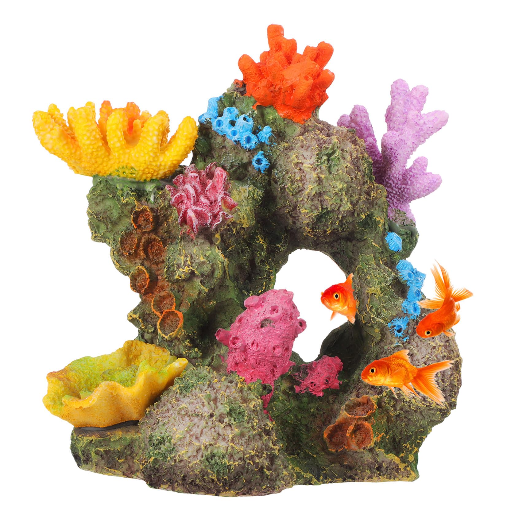 TOYANDONA Decoración de Coral Artificial Resistente para Acuarios Escultura Decorativa Vibrante y Segura Cueva Ornamental para Paisajes Submarinos Peceras