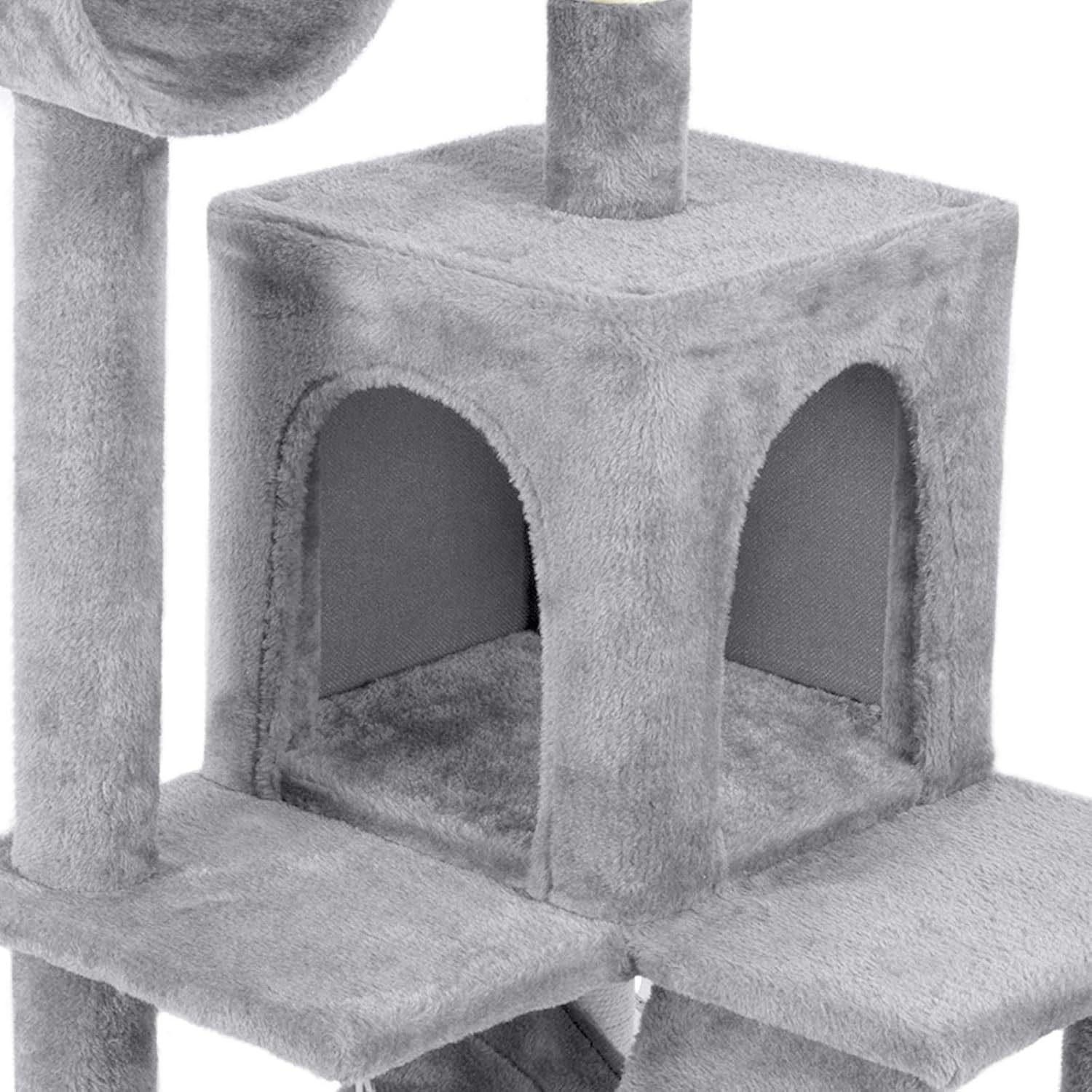 Yaheetech Cat Tree Tower Kitten Condo Scratching Post with Hammock Tunnel 51in : Pet Supplies
