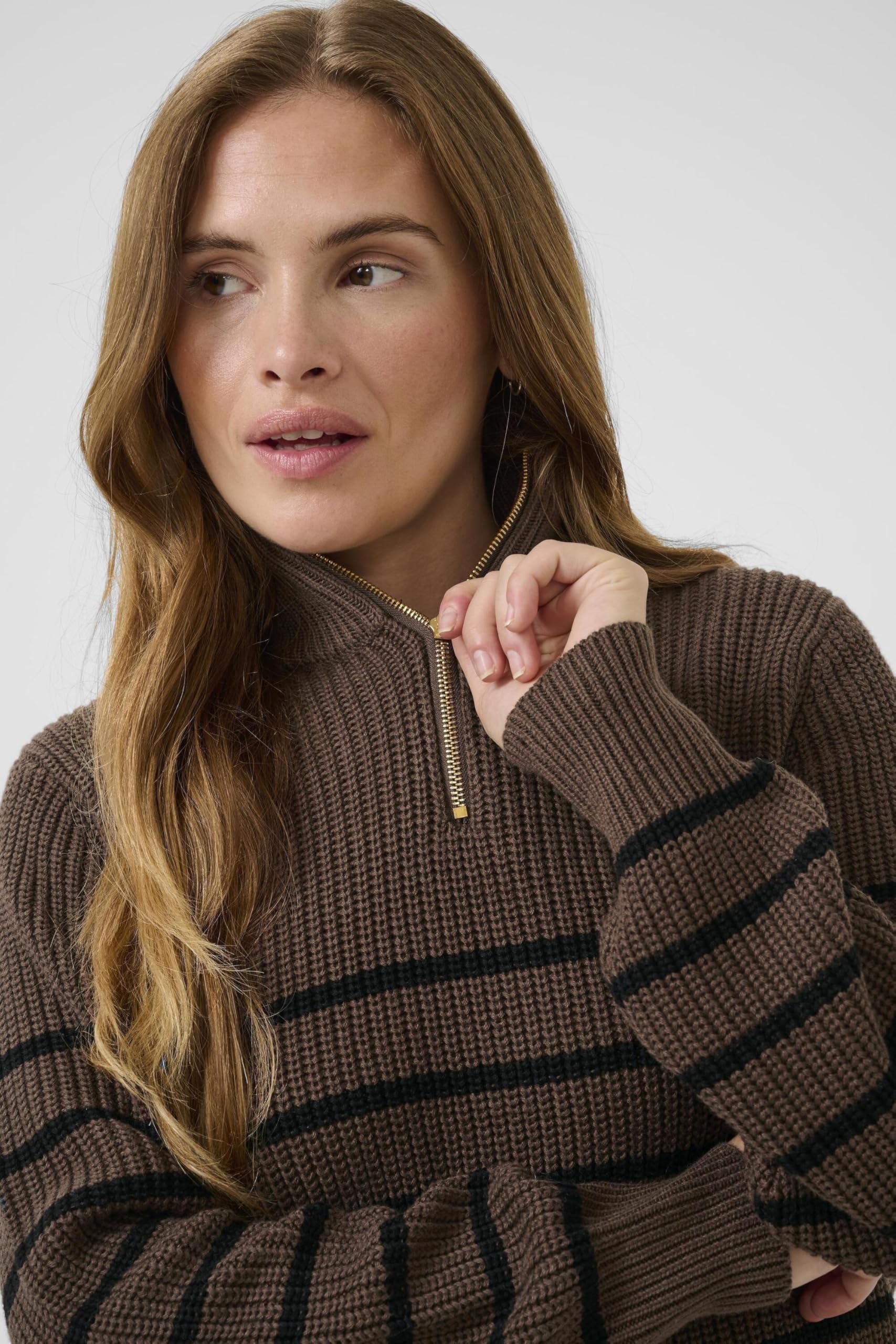KAFFE Damen Strickpullover KAlioa Lange Ärmel