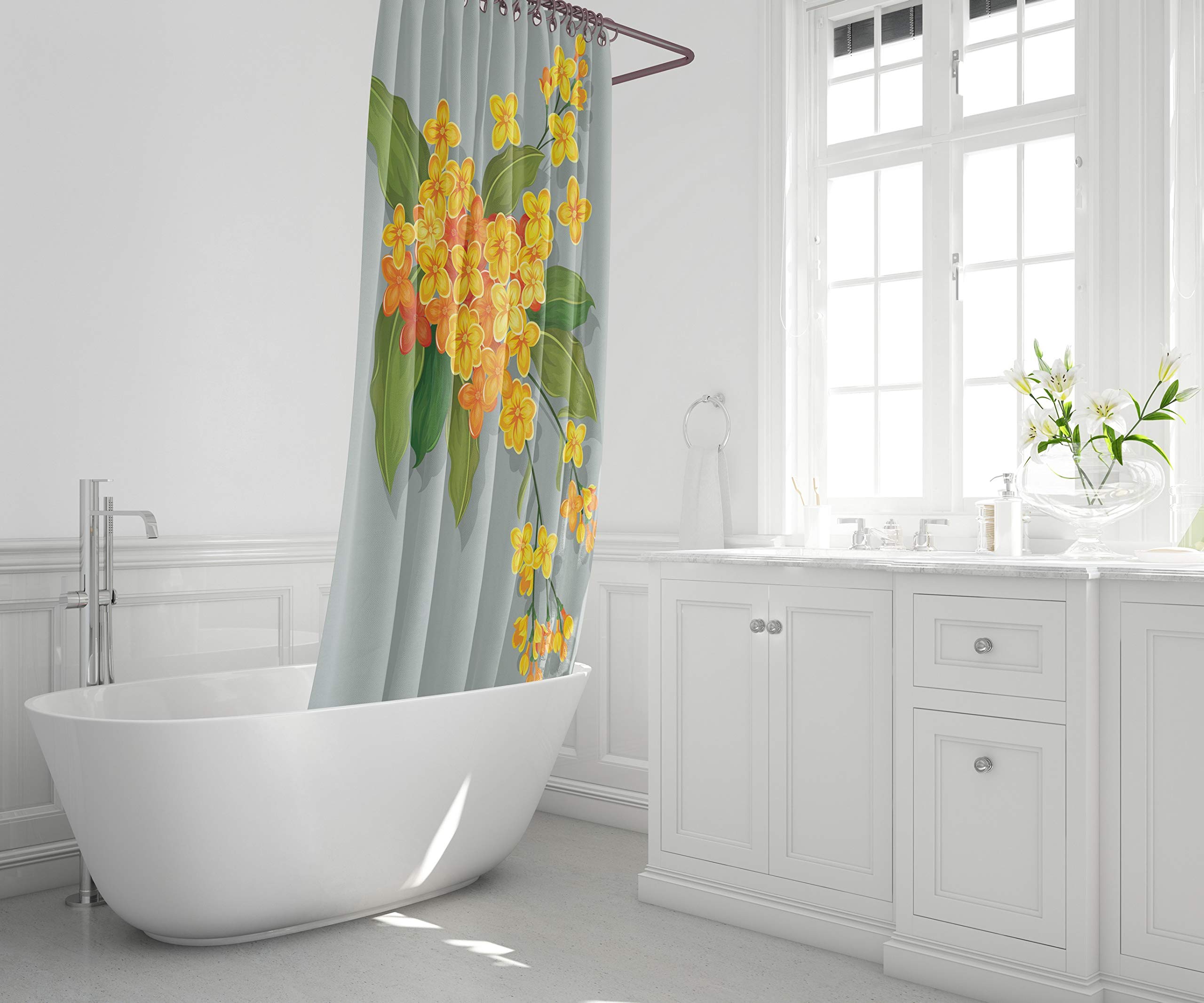 Bonamaison Duschvorhang Polyester, Wasserdicht & Schimmelresistent, 150x200 Cm, Mehrfarbig