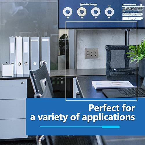 Miniatura 665 de LIDER - Cubierta decorativa de interruptor doble con acabado mate, placa de pared sin tornillos, tamaño mediano, 2 bandas, 4.88 x 4.92 pulgadas