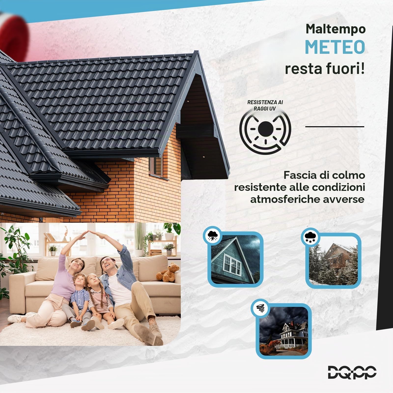 5m x 300mm Rosso marrone SOTTOCOLMO VENTILATO realizzato in alluminio pieghettato, rivestito con vernice poliestere strisce adesive butiliche impermeabilità sigillatura RAL 3011 [500cm x 30cm]