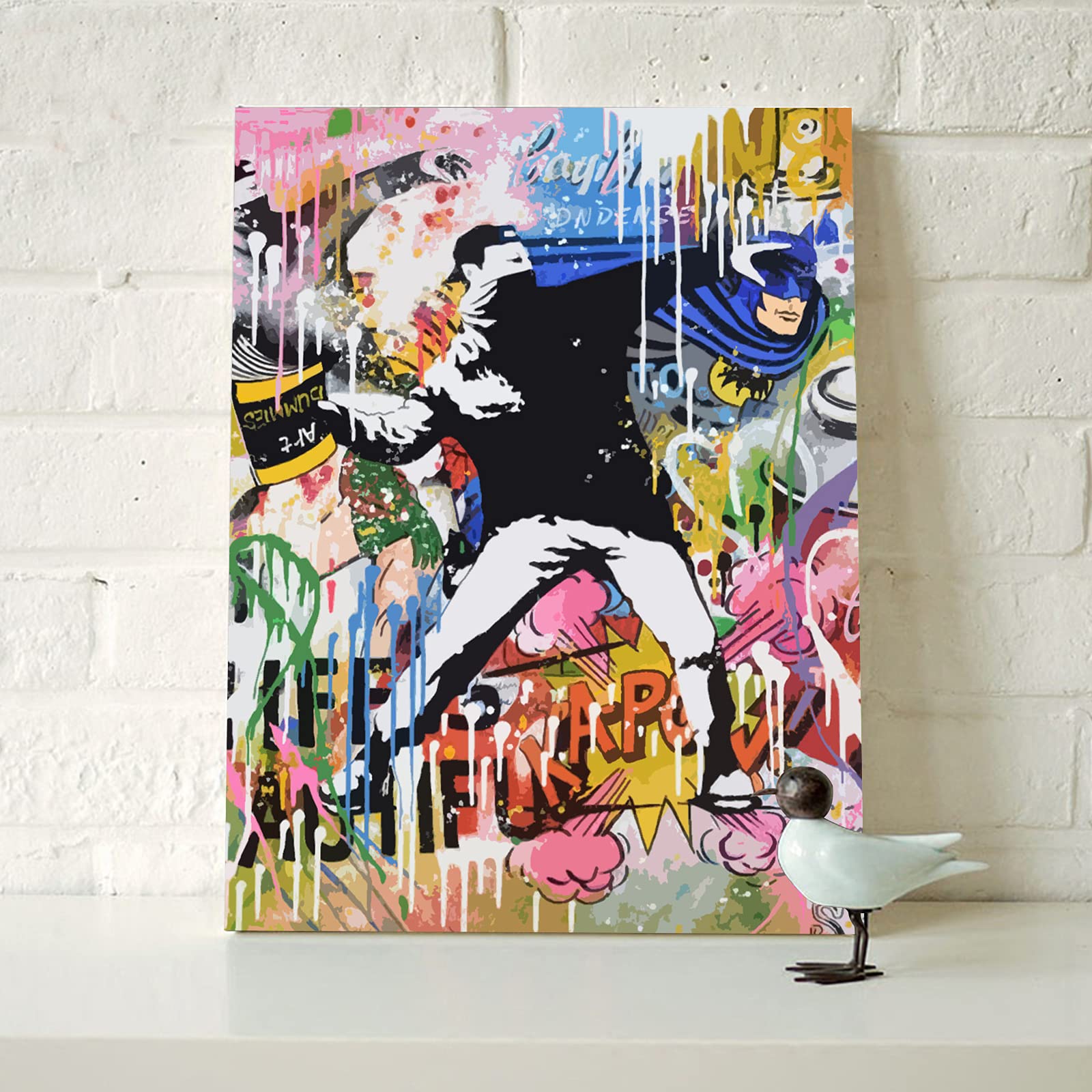 Tucocoo Malen Nach Zahlen Kit Banksy Street Art – 40 X 50 Cm, Inkl. Leinwand, Farben, Pinsel, Für Erwachsene