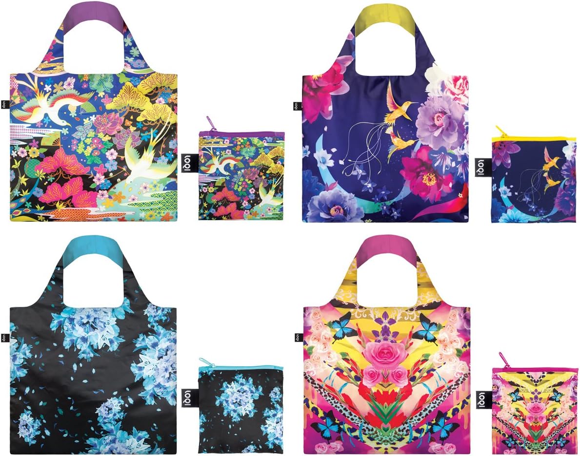 LOQI Shinpei Naito Collection Pouch (Set of 4), Multicolor