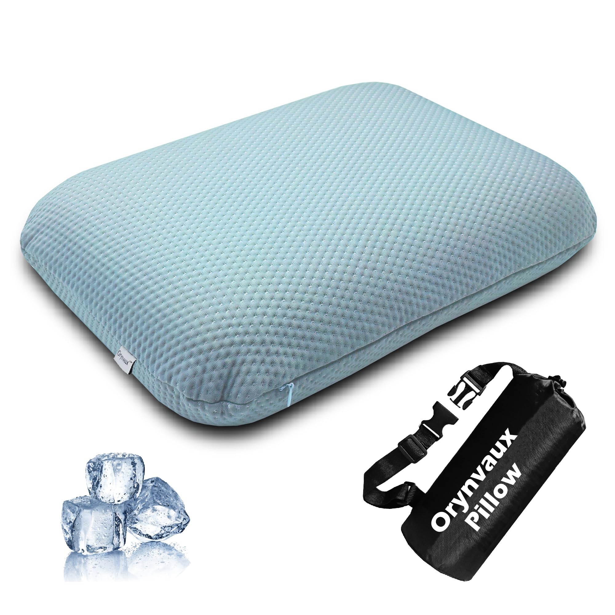 Small Travel Pillow, Portable Foldable Memory Foam Camping Pillow
