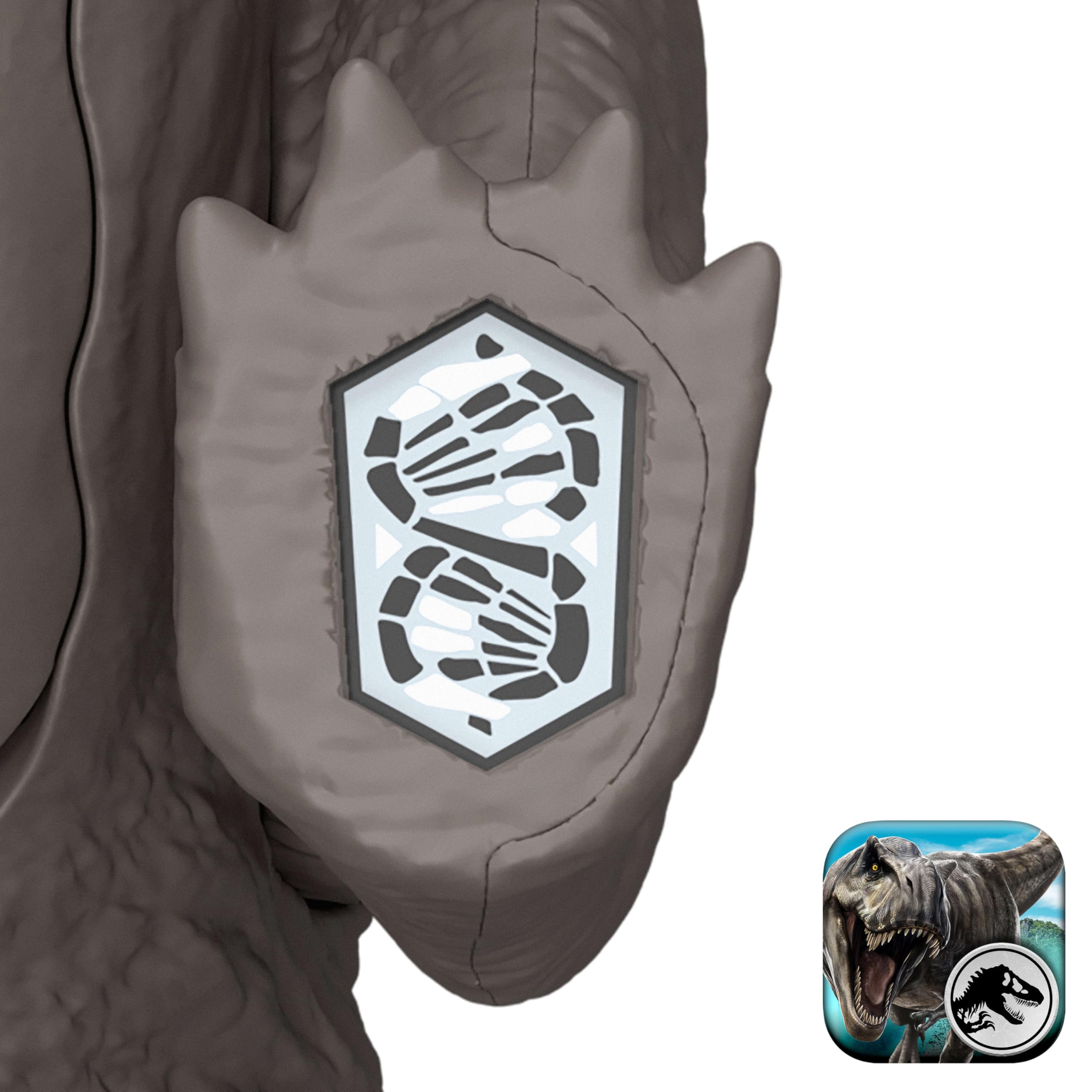 Mattel Jurassic World: Odrodzenie Nasutoceratops Ryczący dinozaur Figurka z wielokierunkowym atakiem i dźwiękiem, do ustawiania w różnych pozach, zabawka dinozaur dla dzieci, zabawa wirtualna, JGC81
