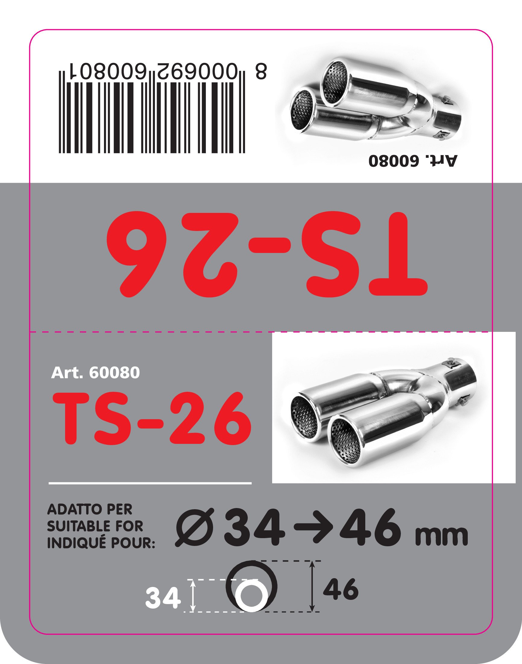 Lampa 60095 Universele uitlaatklep TS-44