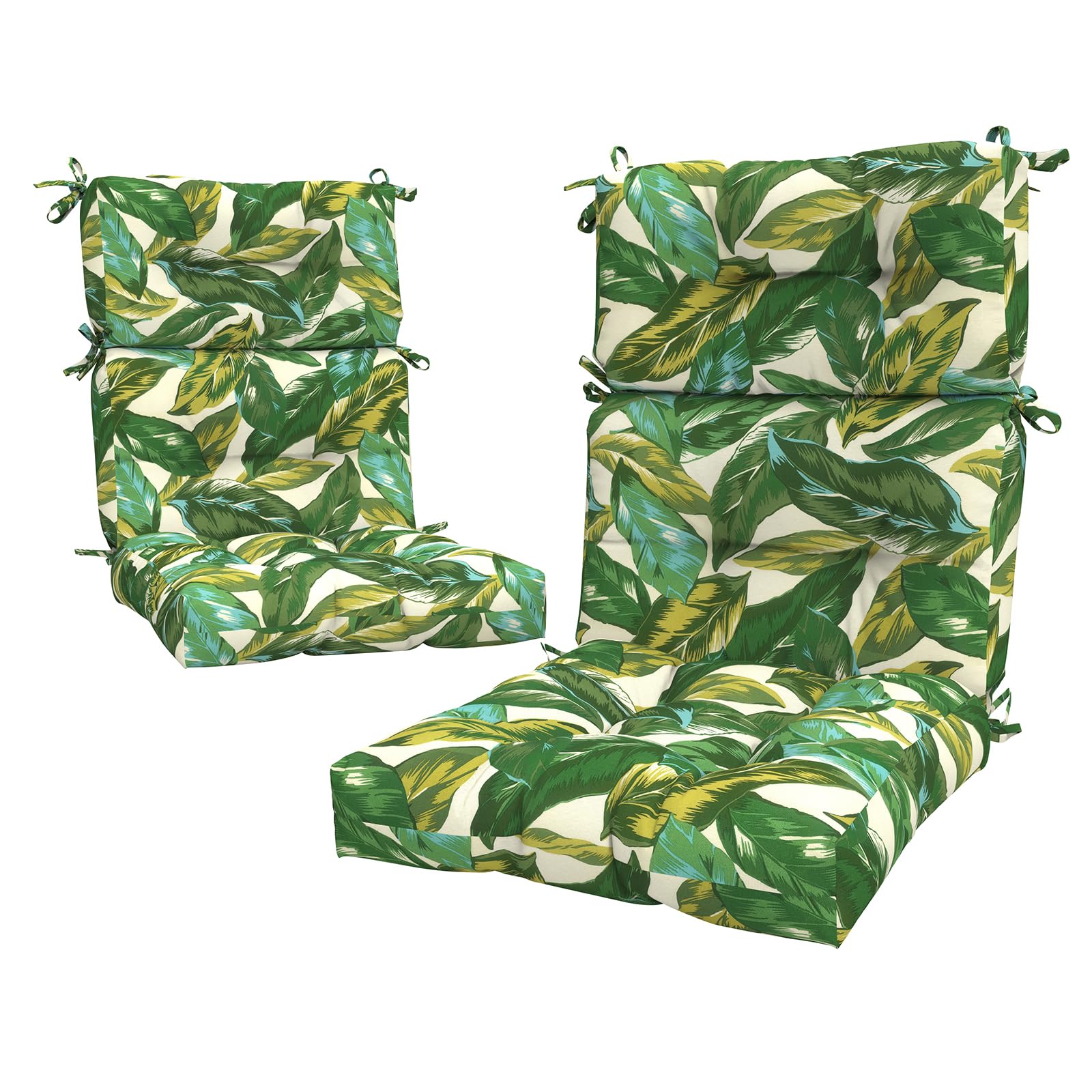 Photo 1 of LVTXIII Outdoor High Back Chair Cushions - 44"x20"x4", Lush Leaf Jungle