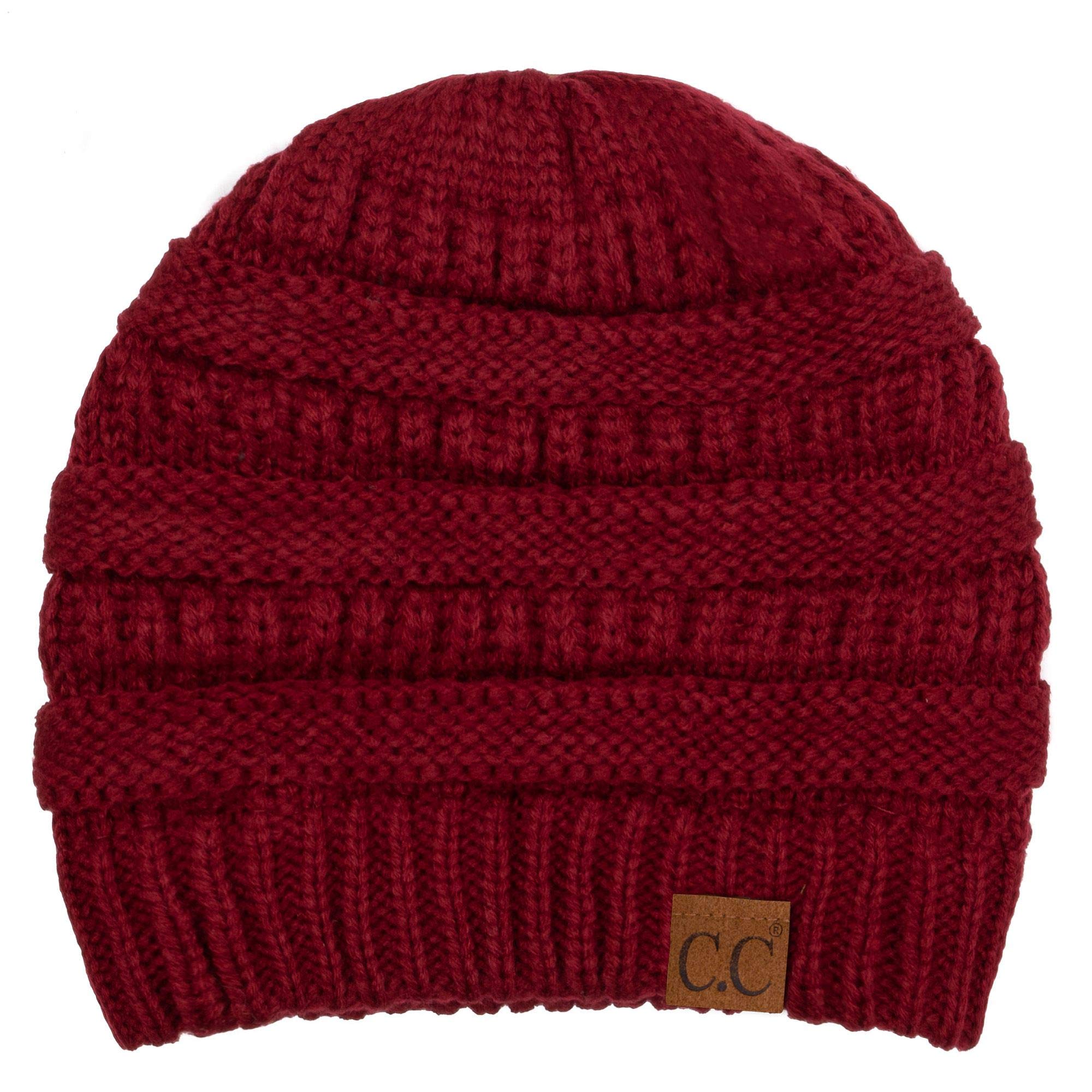 C.C Trendy Warm Chunky Soft Stretch Cable Knit Beanie Skully, Winter Mint, One Size — view 140