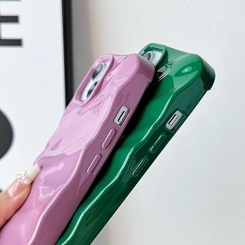 Miniatura 5 de Caseative Patrón de ondulación de agua, forma de onda rizada, suave, compatible con iPhone 11 Pro Max, morado